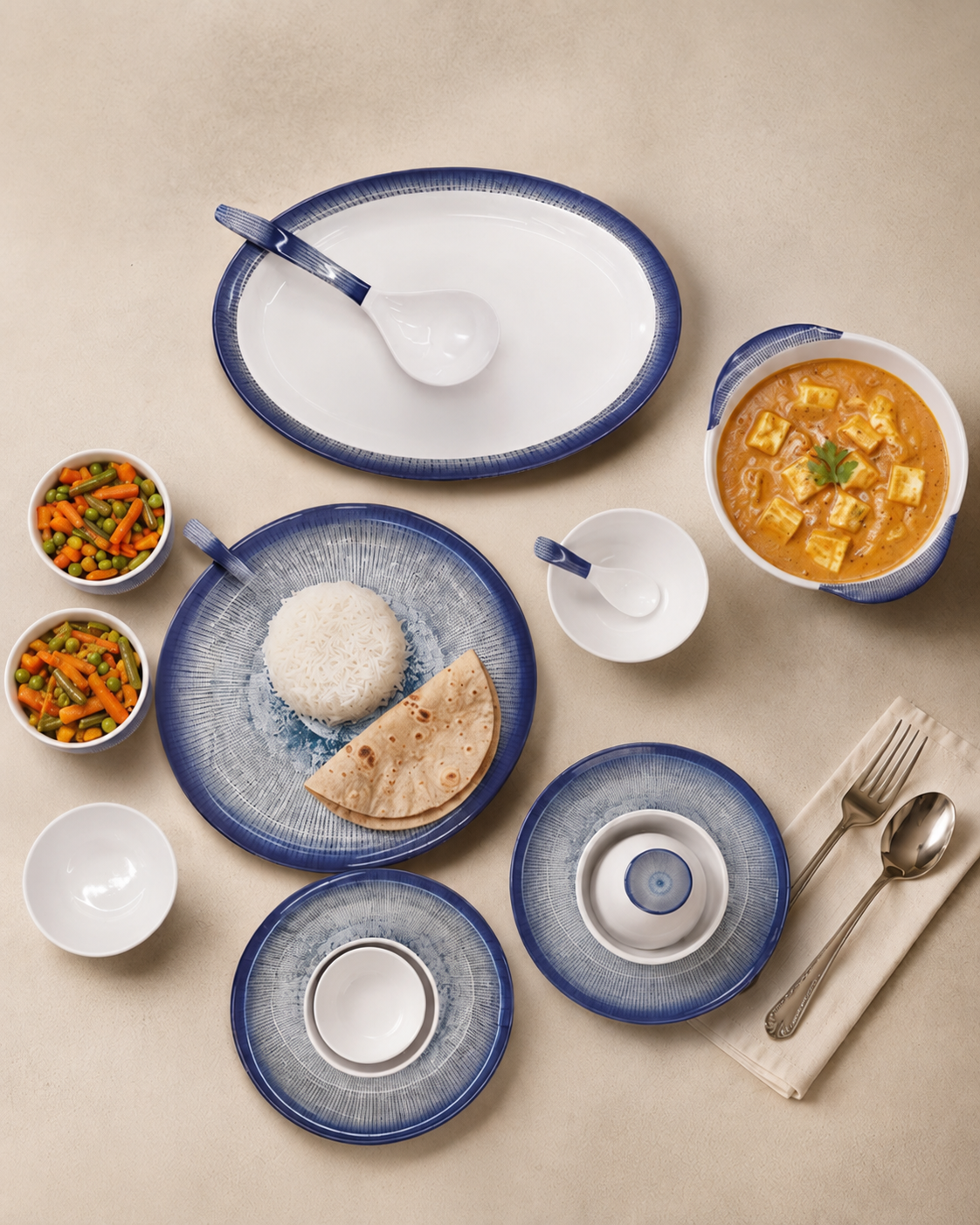 Nova Round Aster Series Dinner Sets (33 Piece)