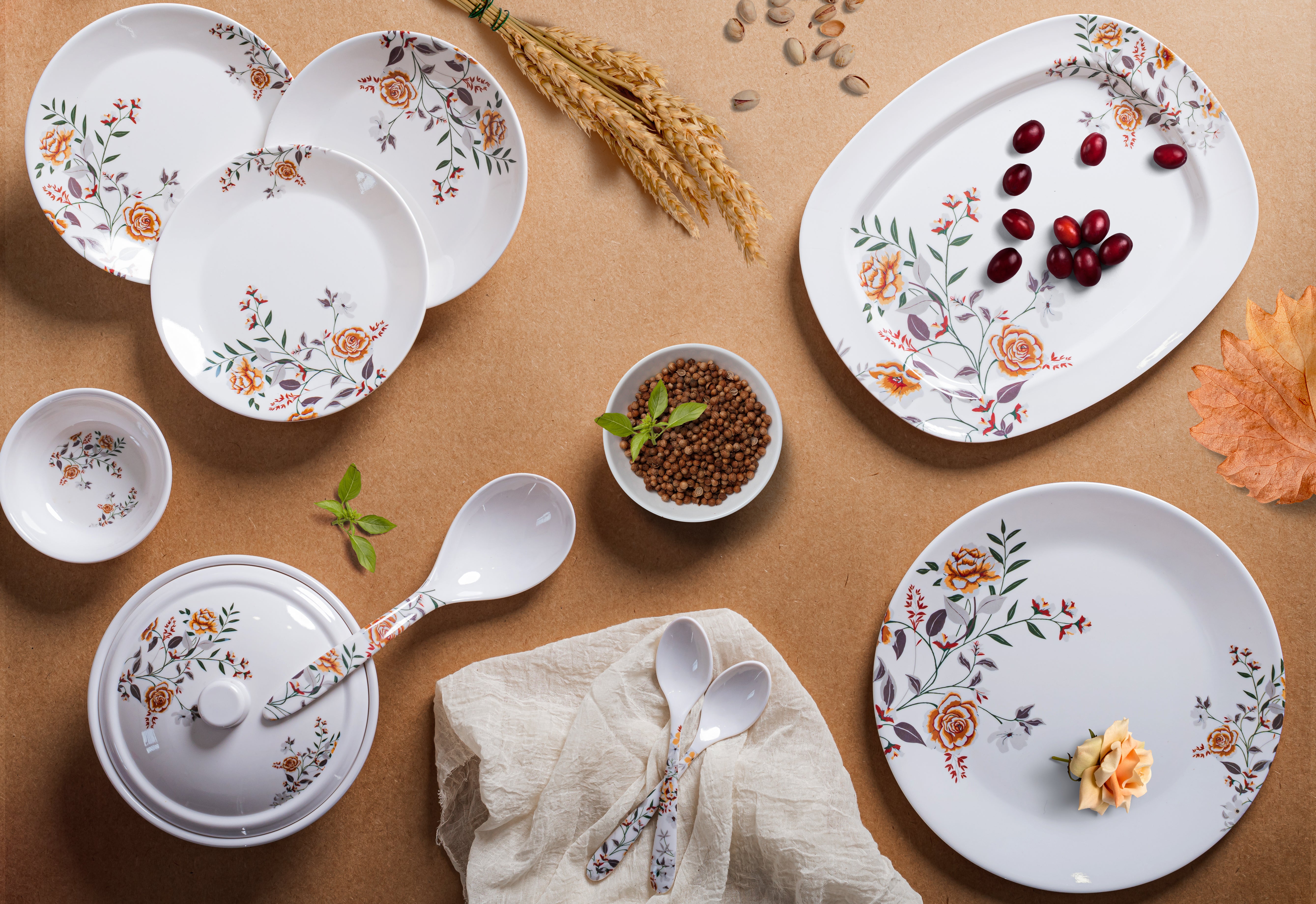 Claro Smart Series Round Dinner Set (32 Piece)