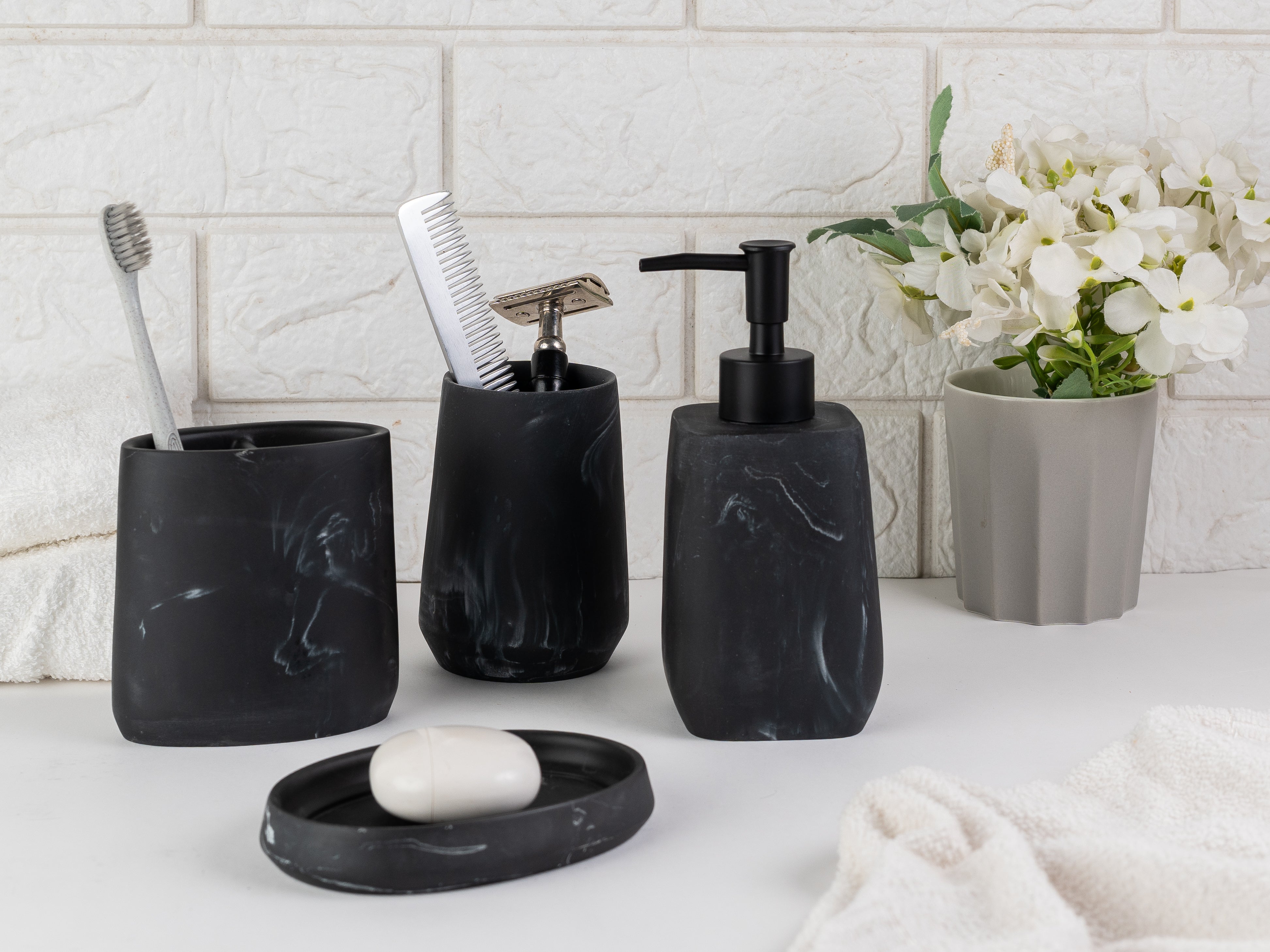 SLATE – Bathroom Set (Set of 4)