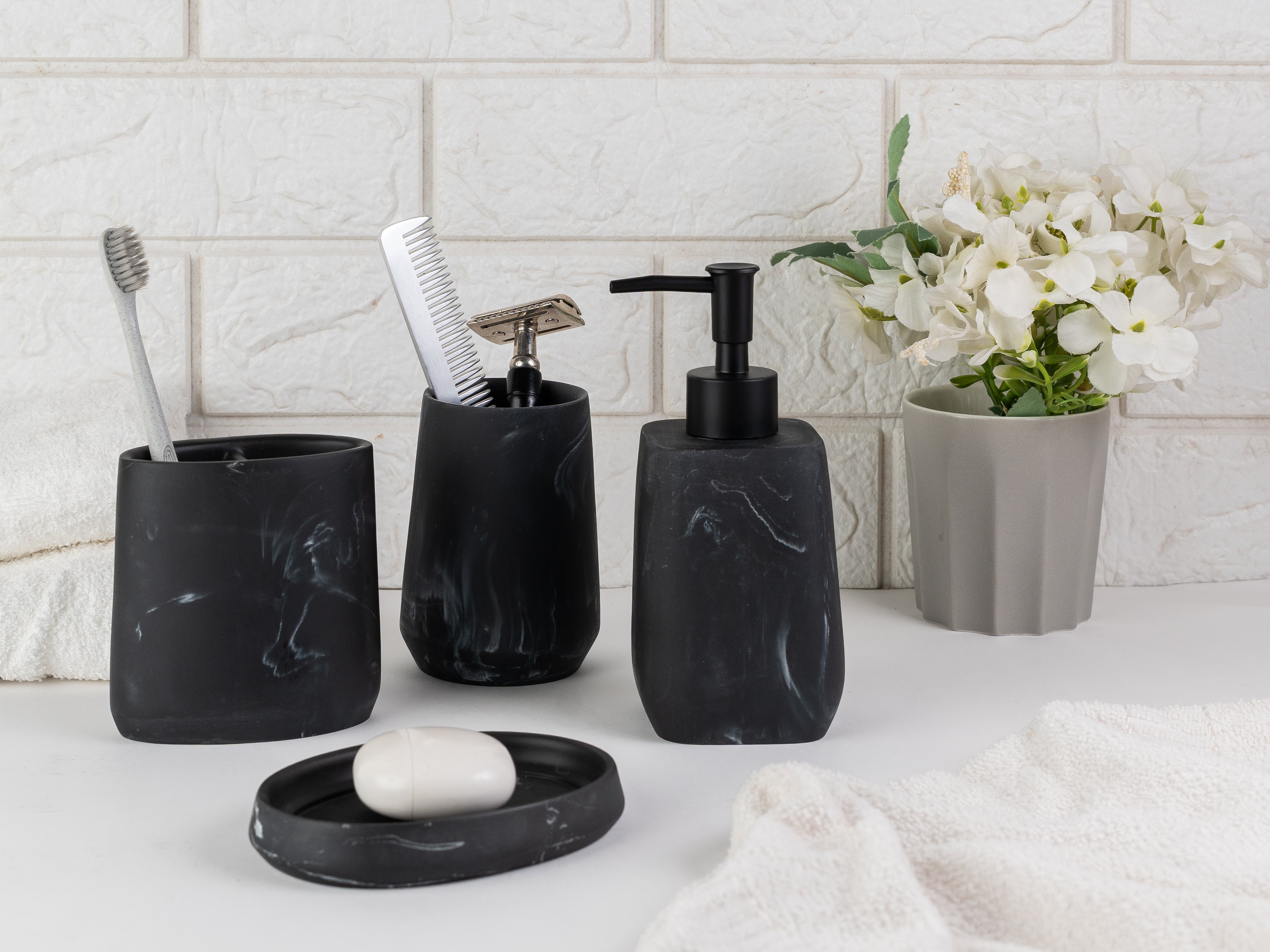 SLATE – Bathroom Set (Set of 4)