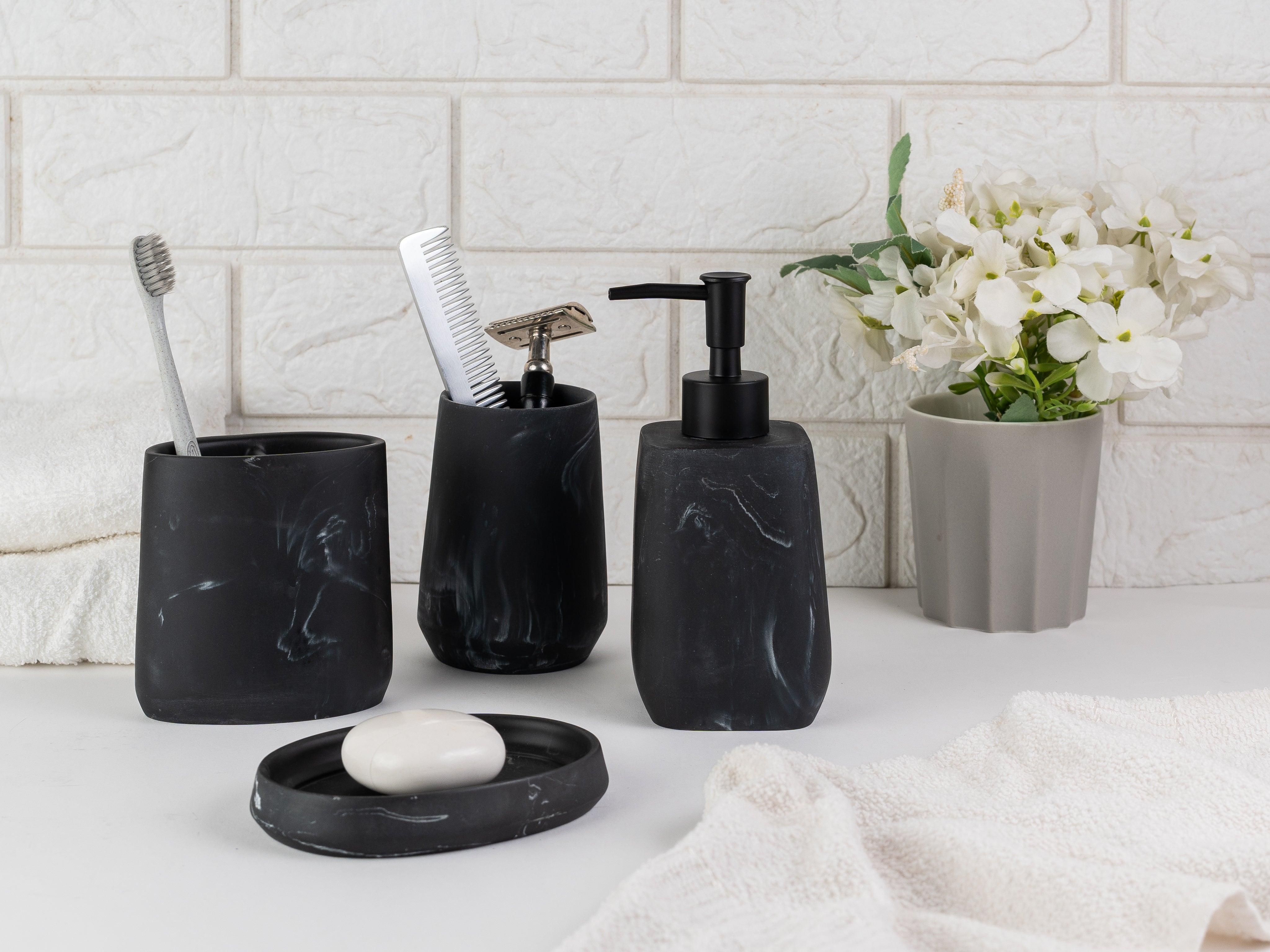 SLATE – Bathroom Set (Set of 4)