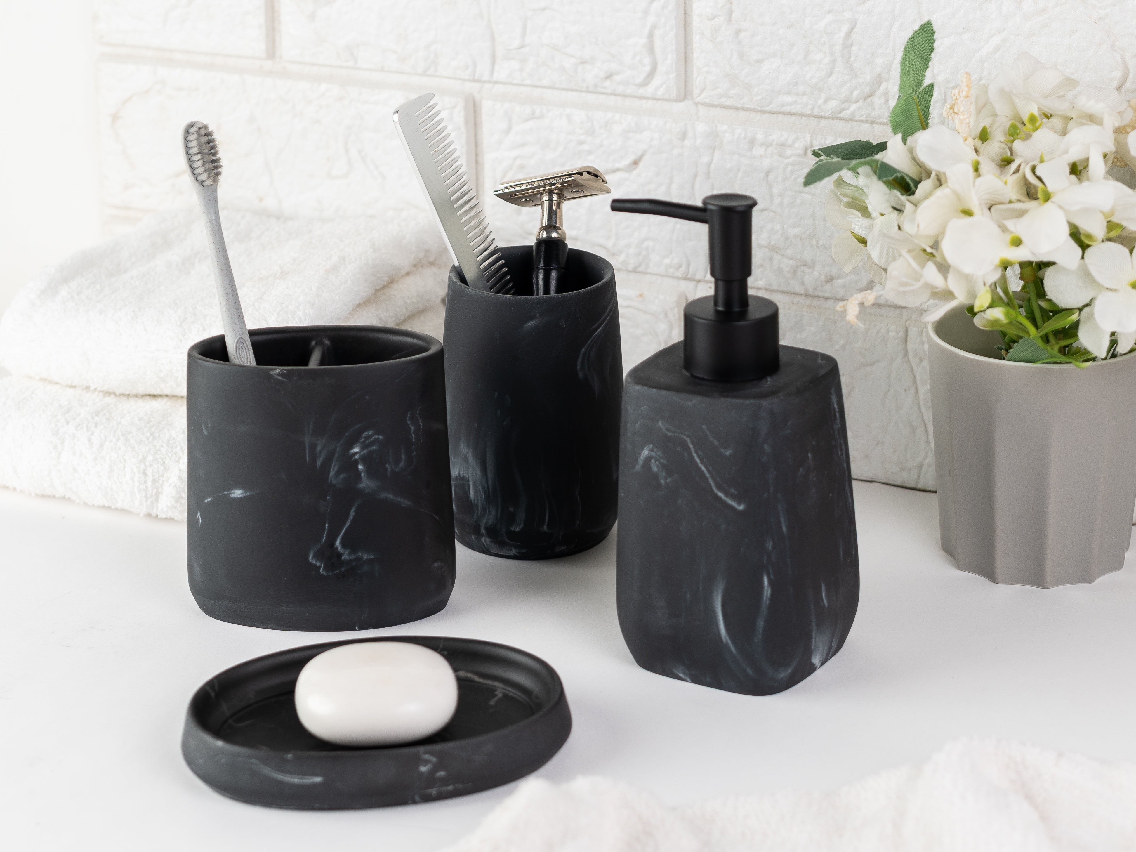 SLATE – Bathroom Set (Set of 4)