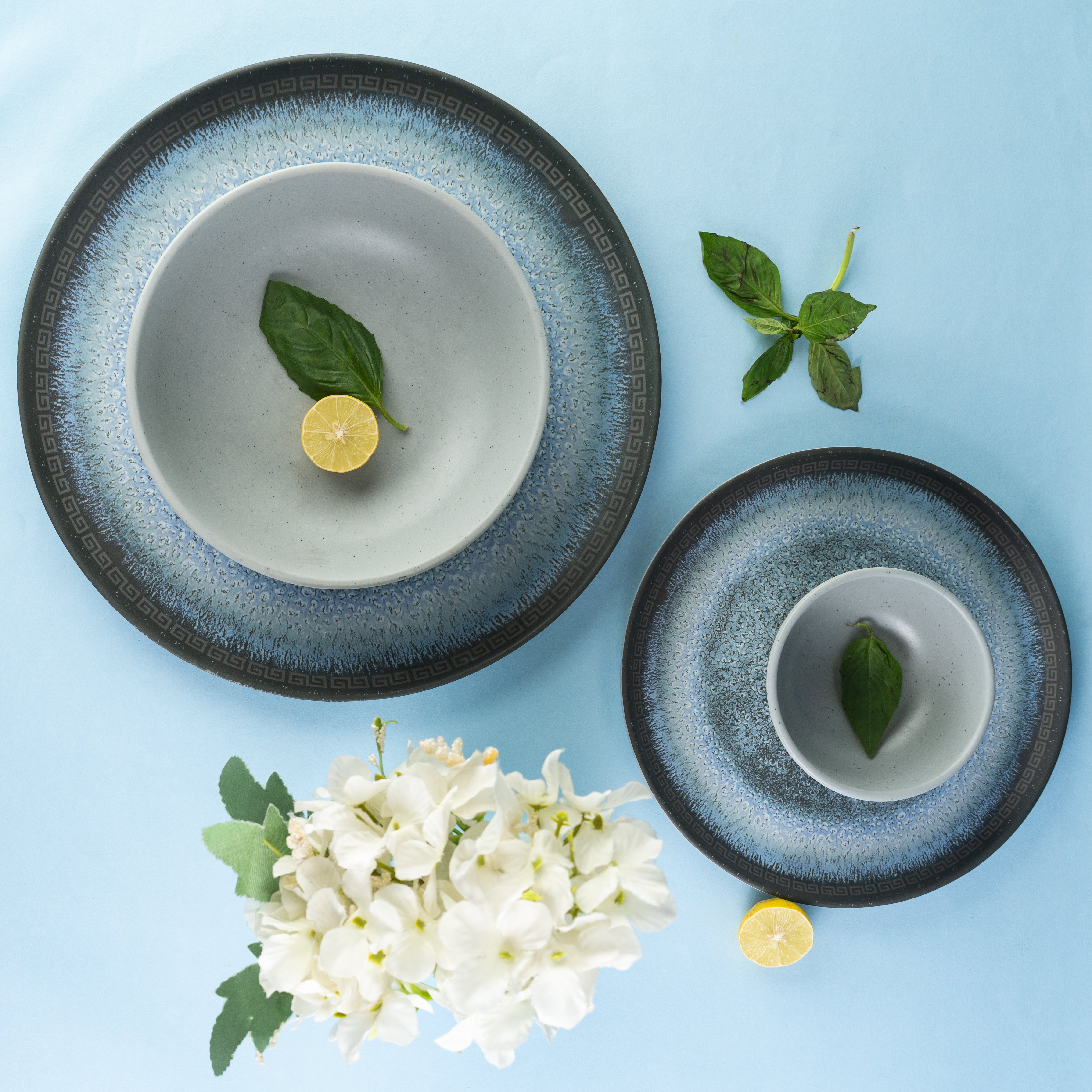 Mist Axis Series Round Dinner Set(30 Piece)