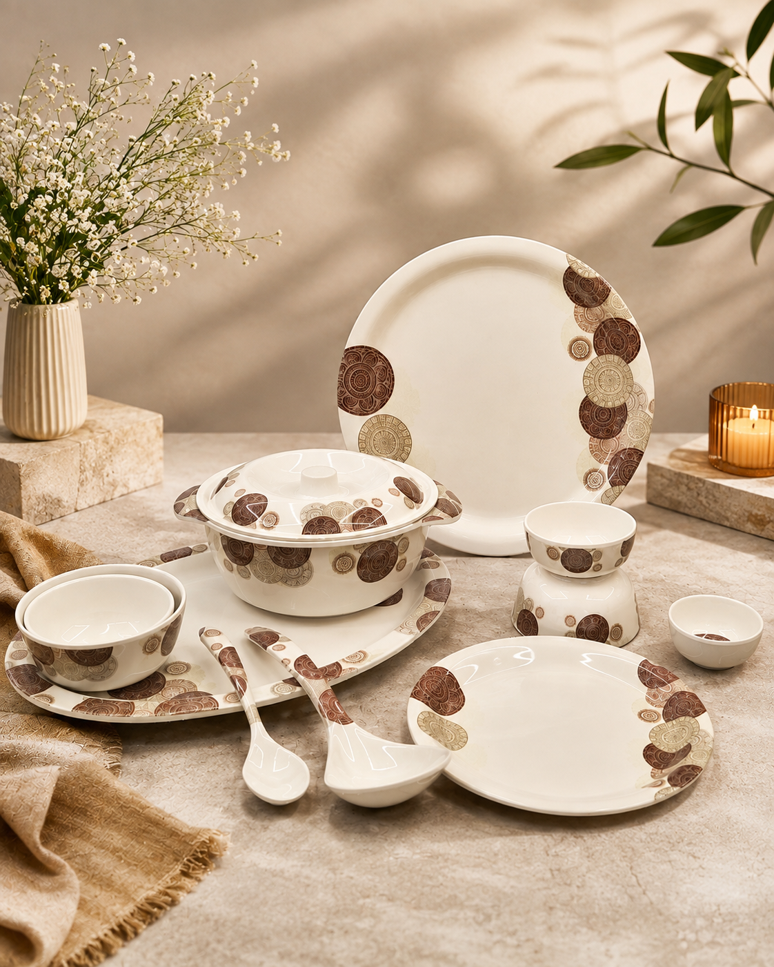 Orbit Round Aster Series Dinner Sets (33 Piece)