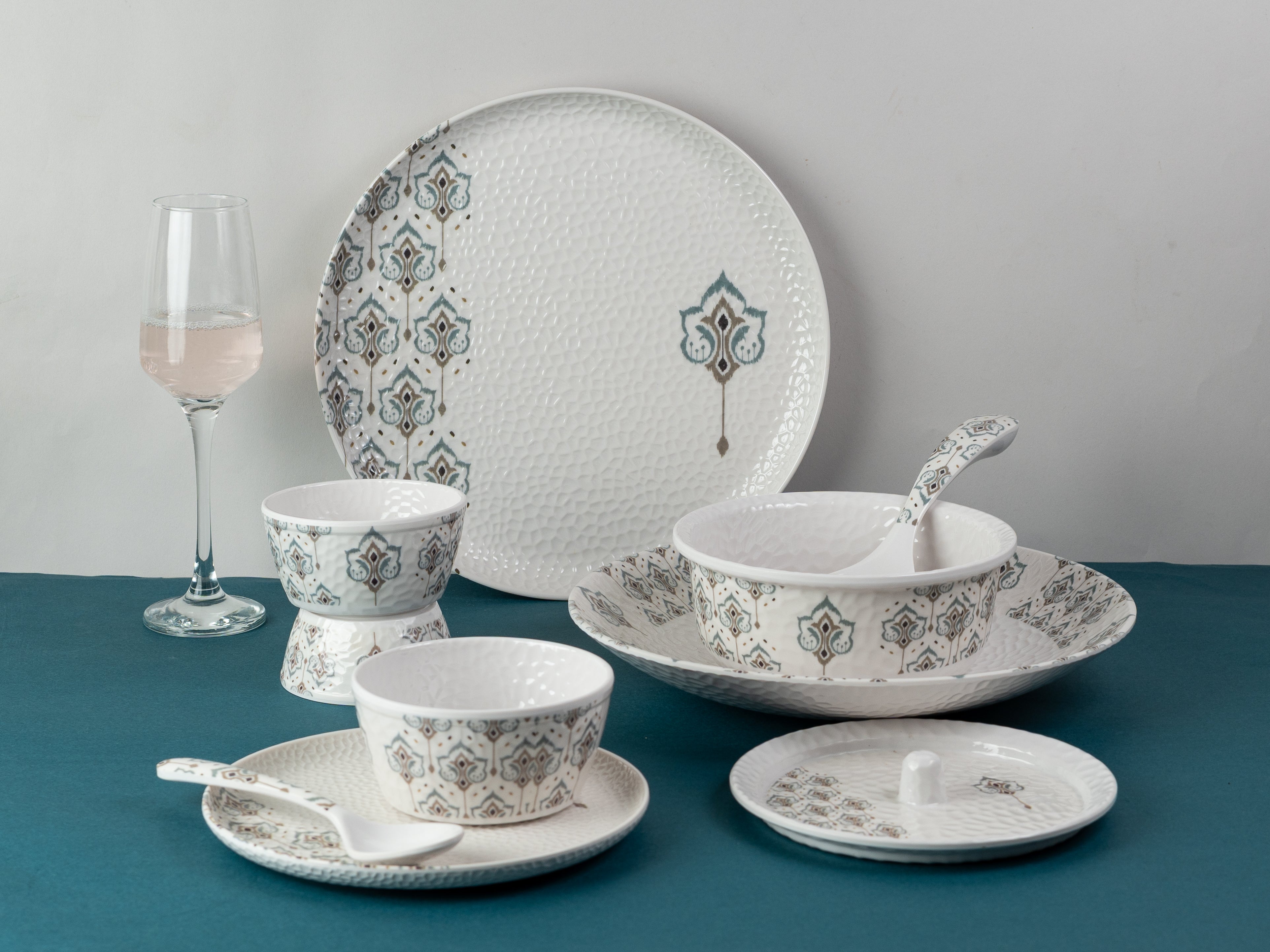Opal Hammer Series Round Dinner Set(33 Piece)
