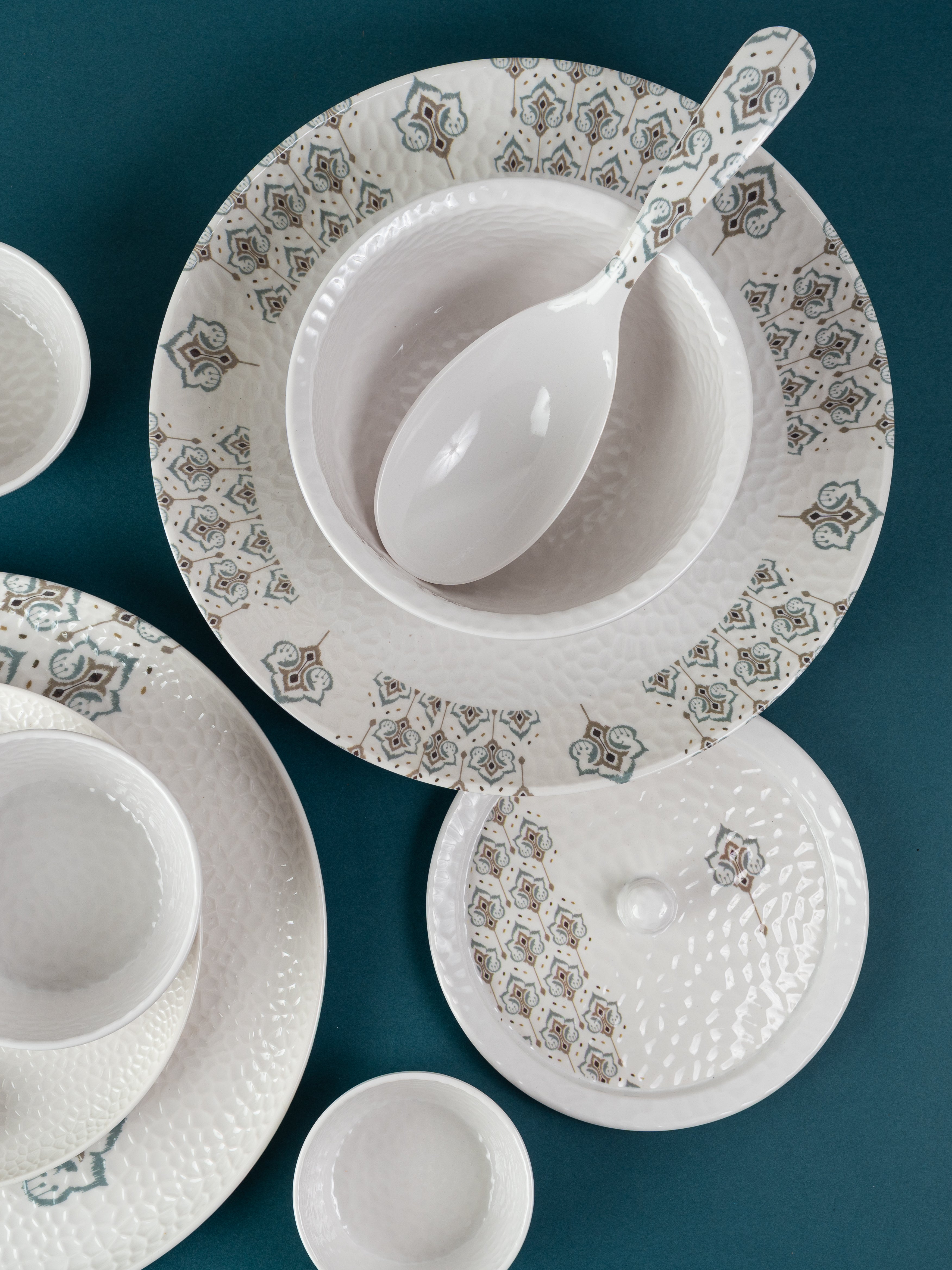 Opal Hammer Series Round Dinner Set(33 Piece)