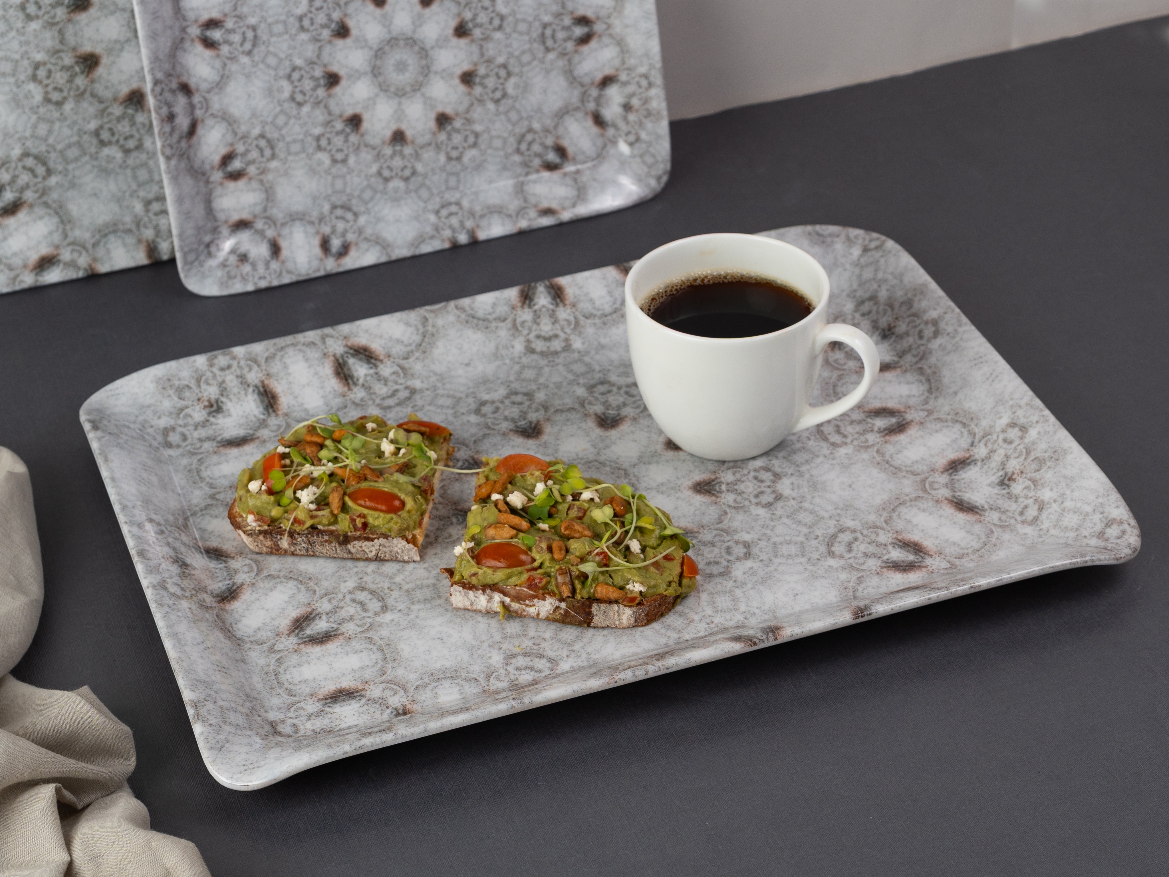 Mandala Melamine Canvas Funky Tray(Set of 3)