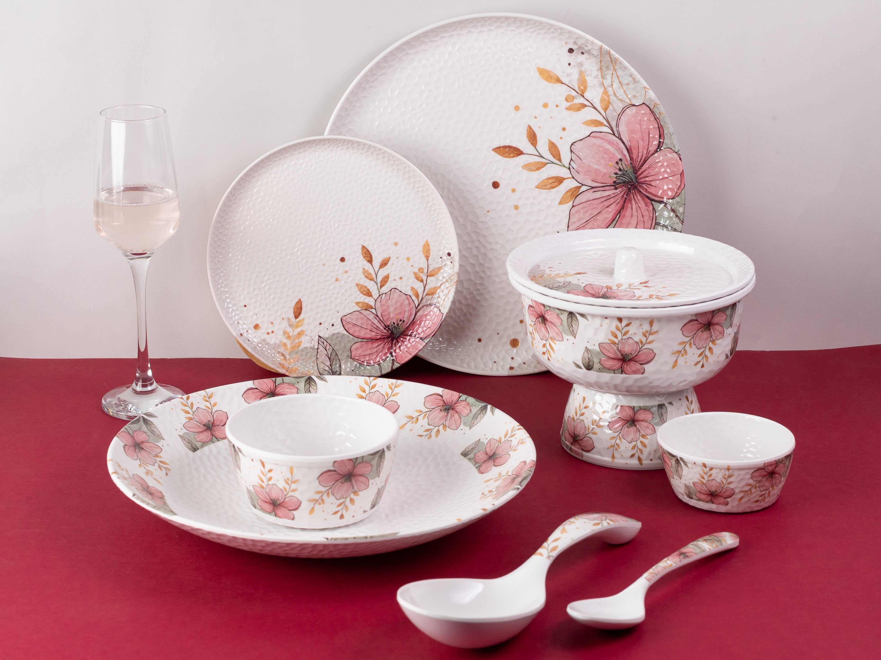 Daisy Hammer Series Round Dinner Set(33 Piece)