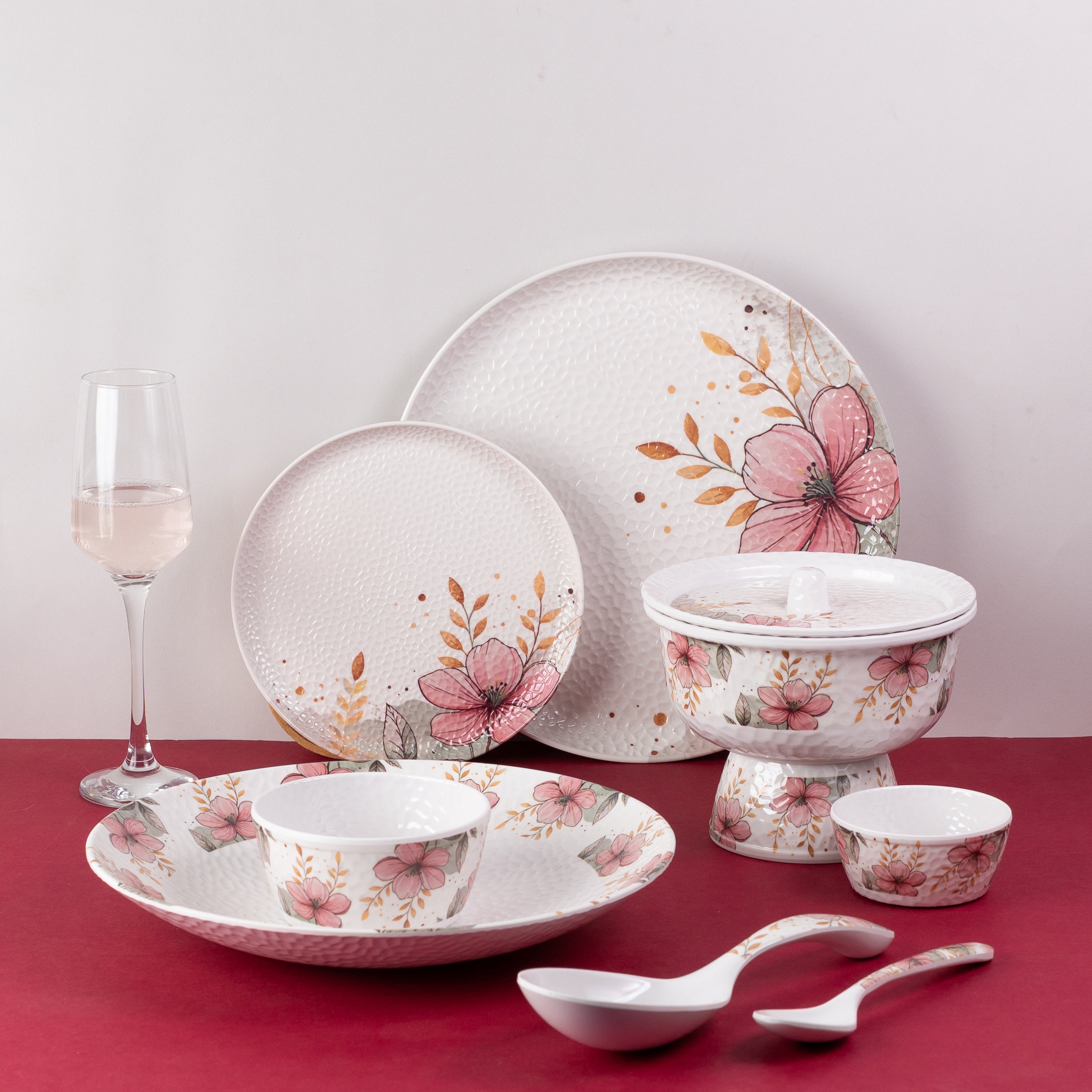 Daisy Hammer Series Round Dinner Set(33 Piece)