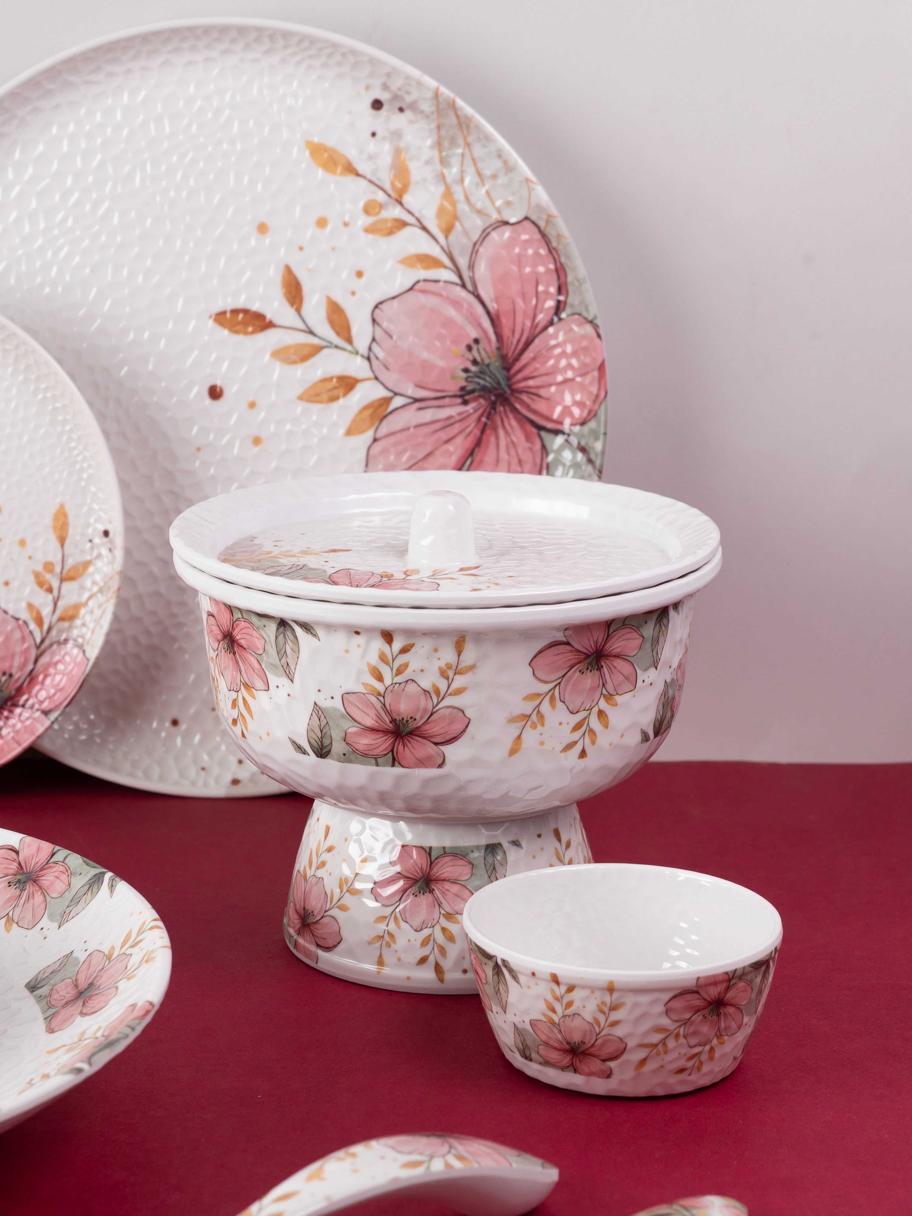 Daisy Hammer Series Round Dinner Set(33 Piece)