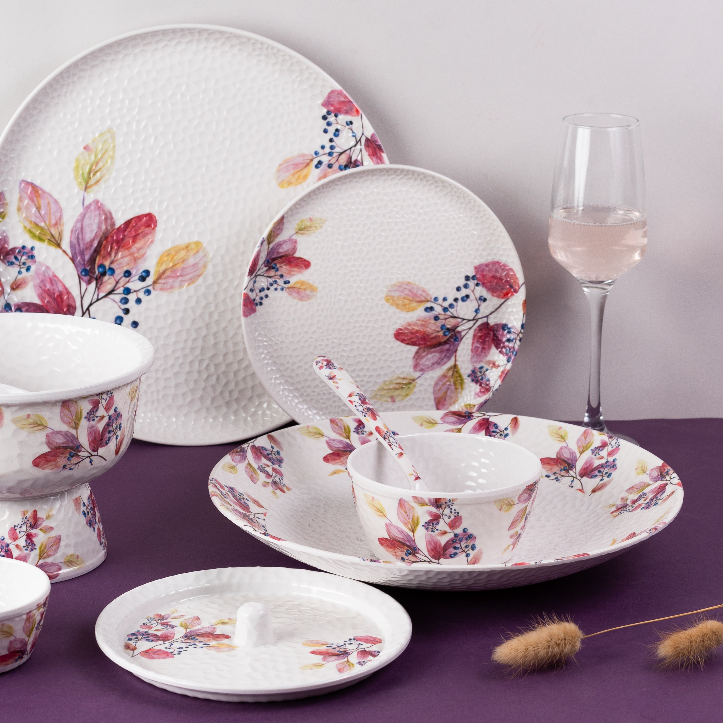 Petal Hammer Series Round Dinner Set(33 Piece)