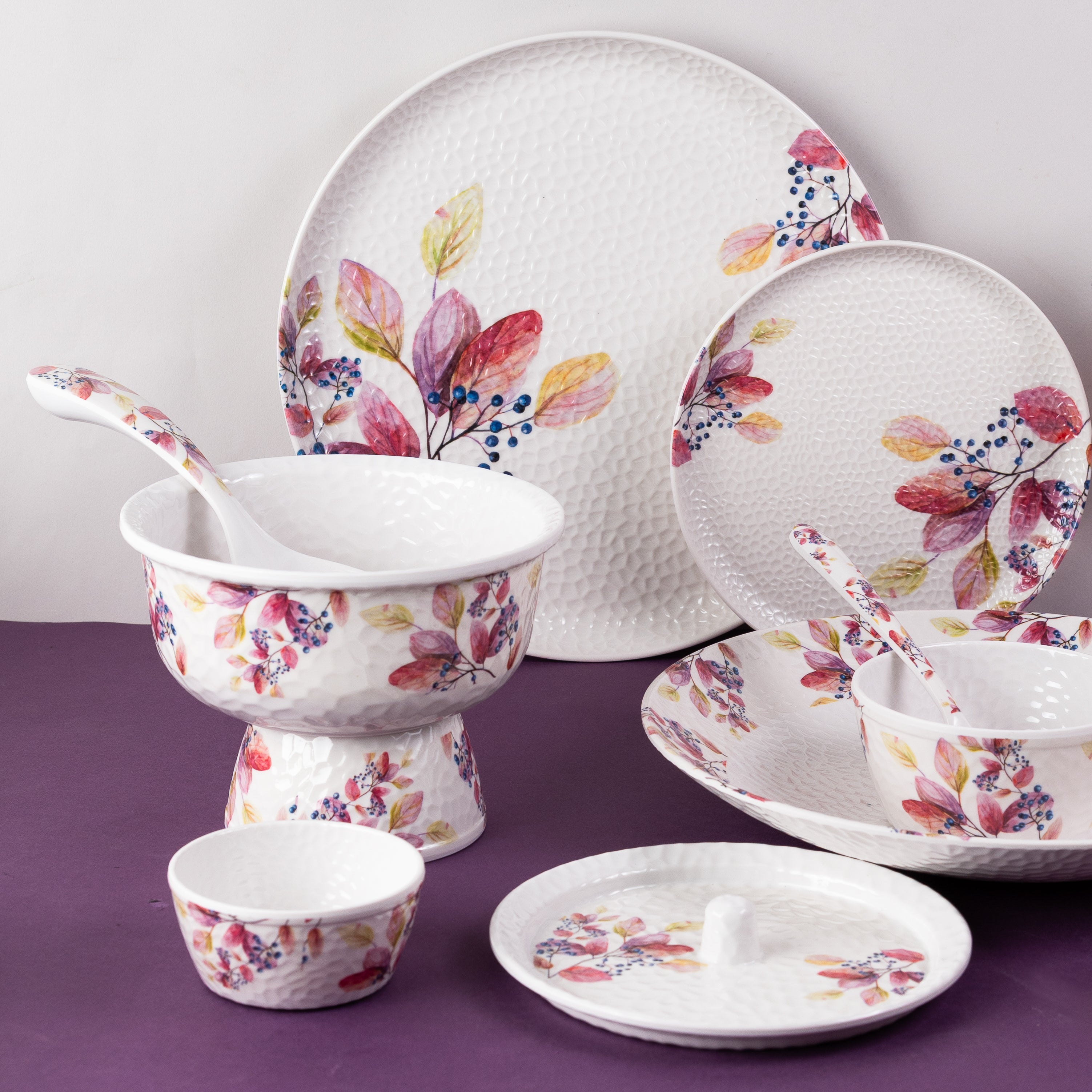 Petal Hammer Series Round Dinner Set(33 Piece)
