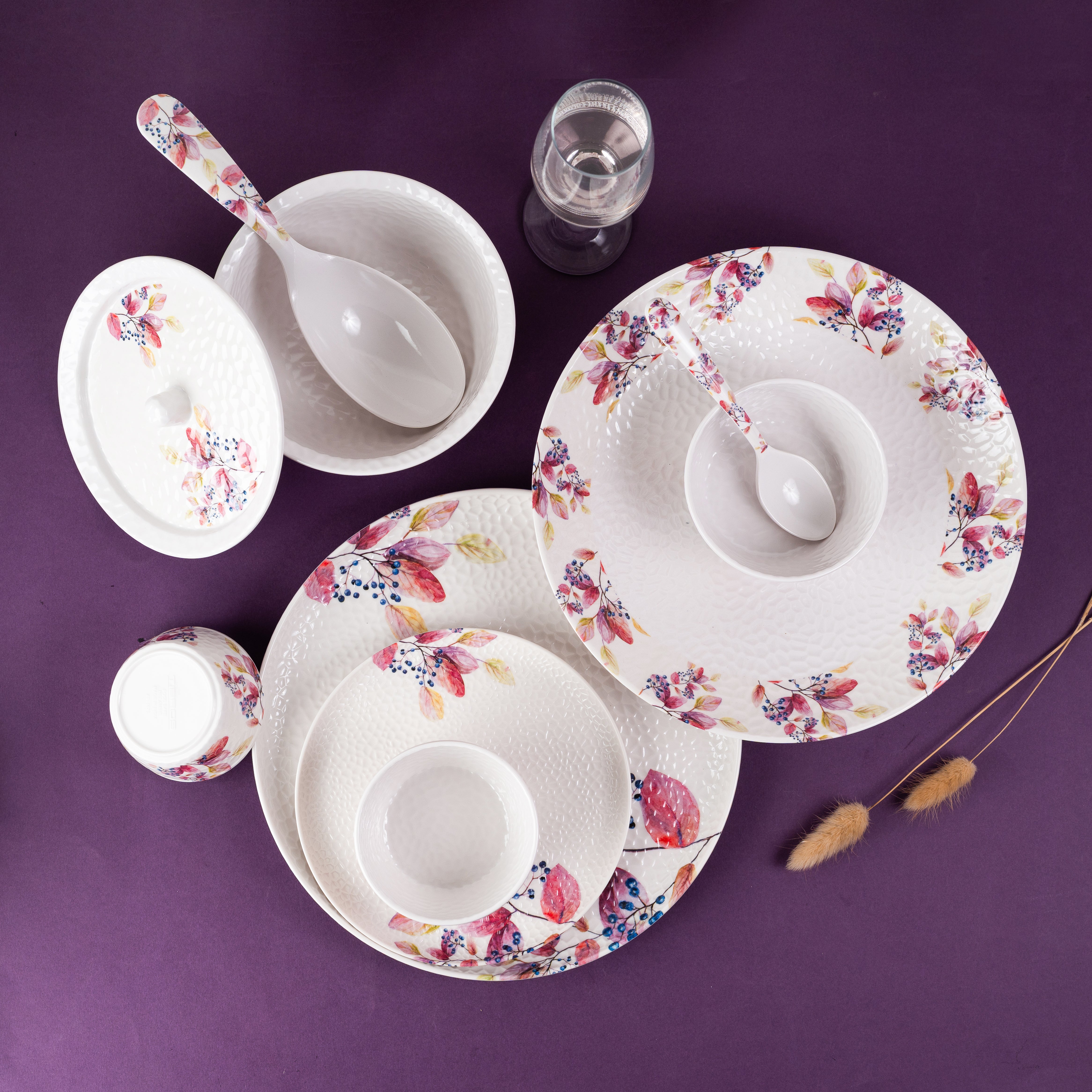 Petal Hammer Series Round Dinner Set(33 Piece)