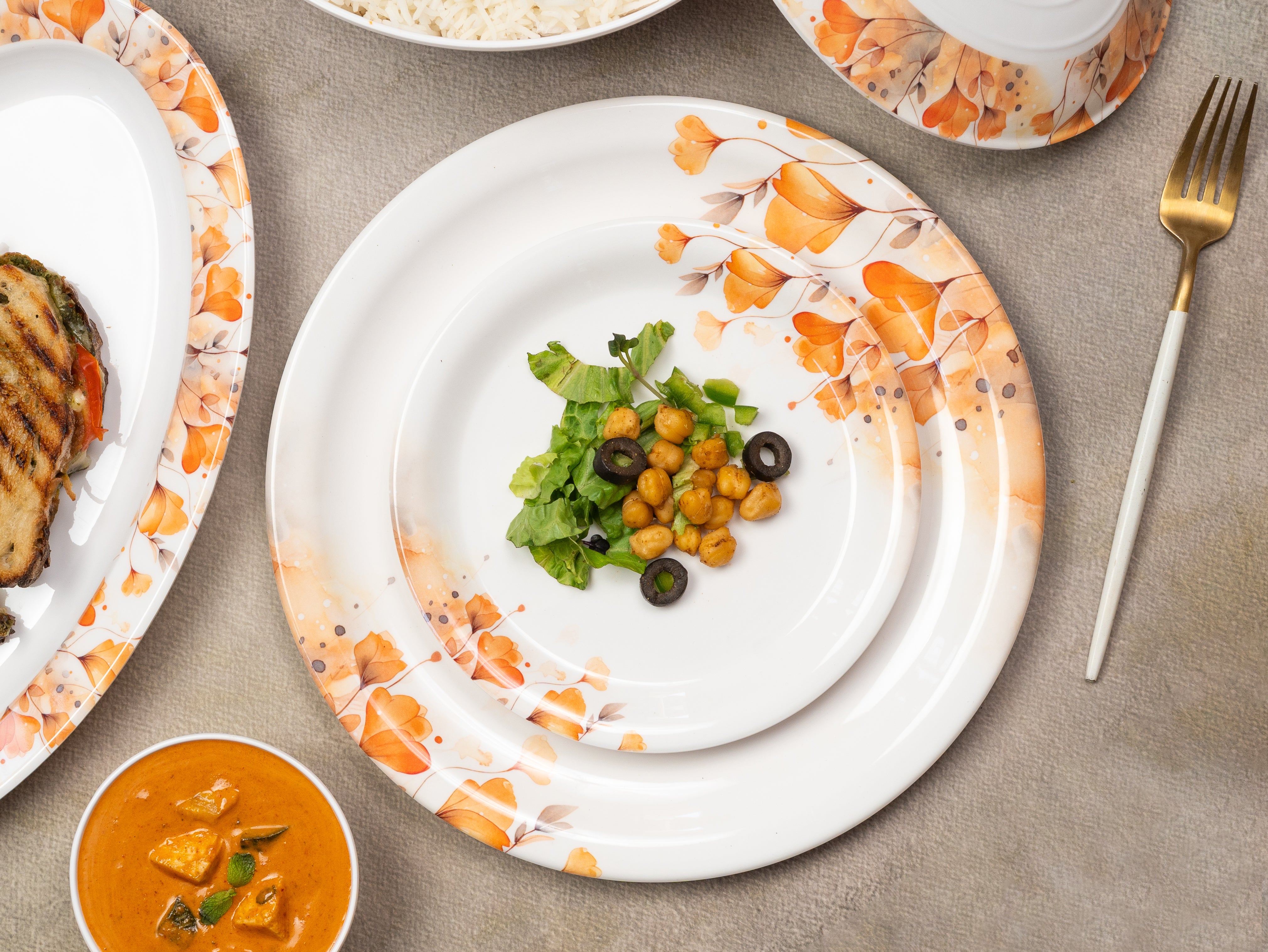 37 Piece Amber Classic Round Dinner Set
