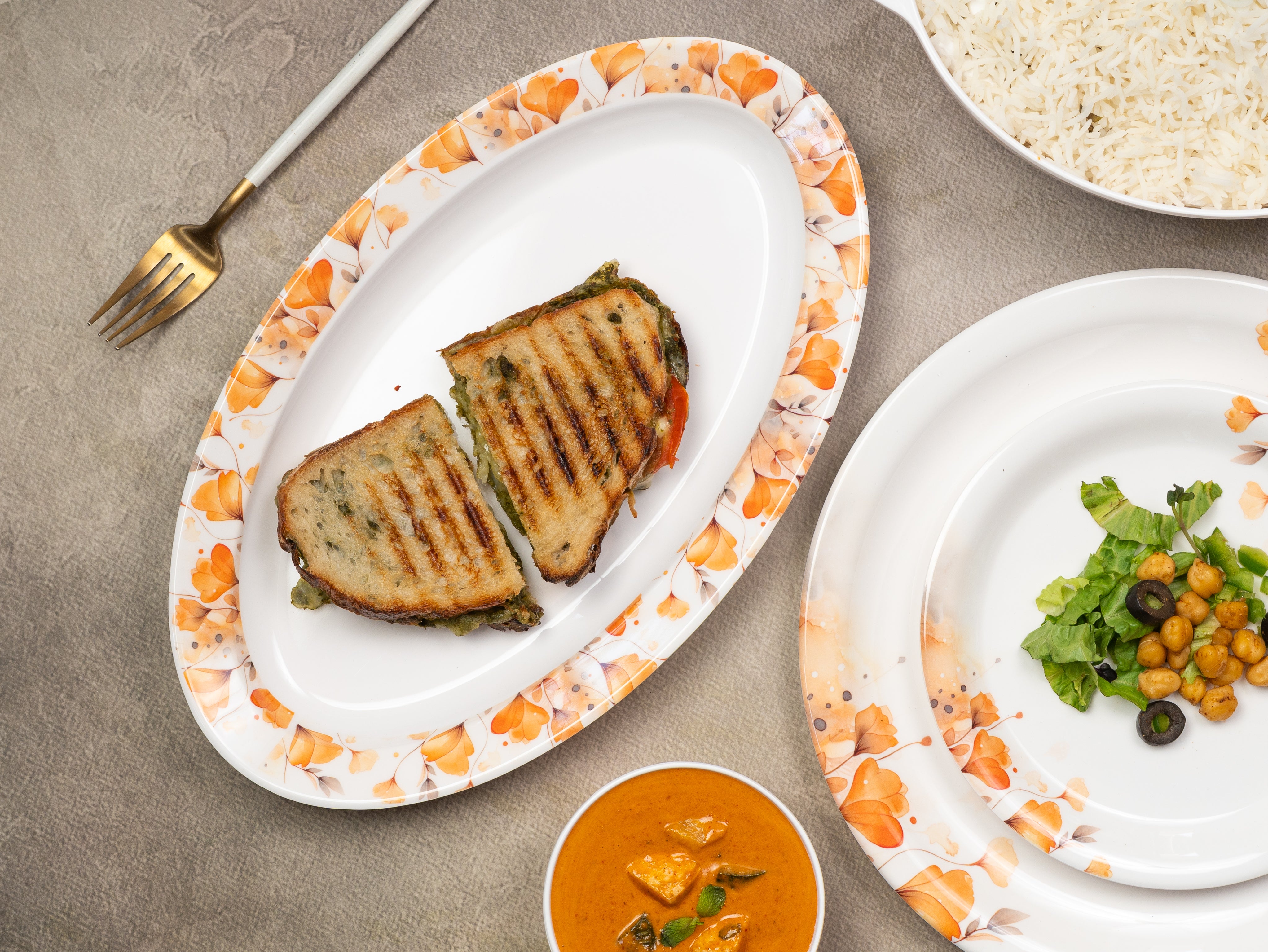 37 Piece Amber Classic Round Dinner Set