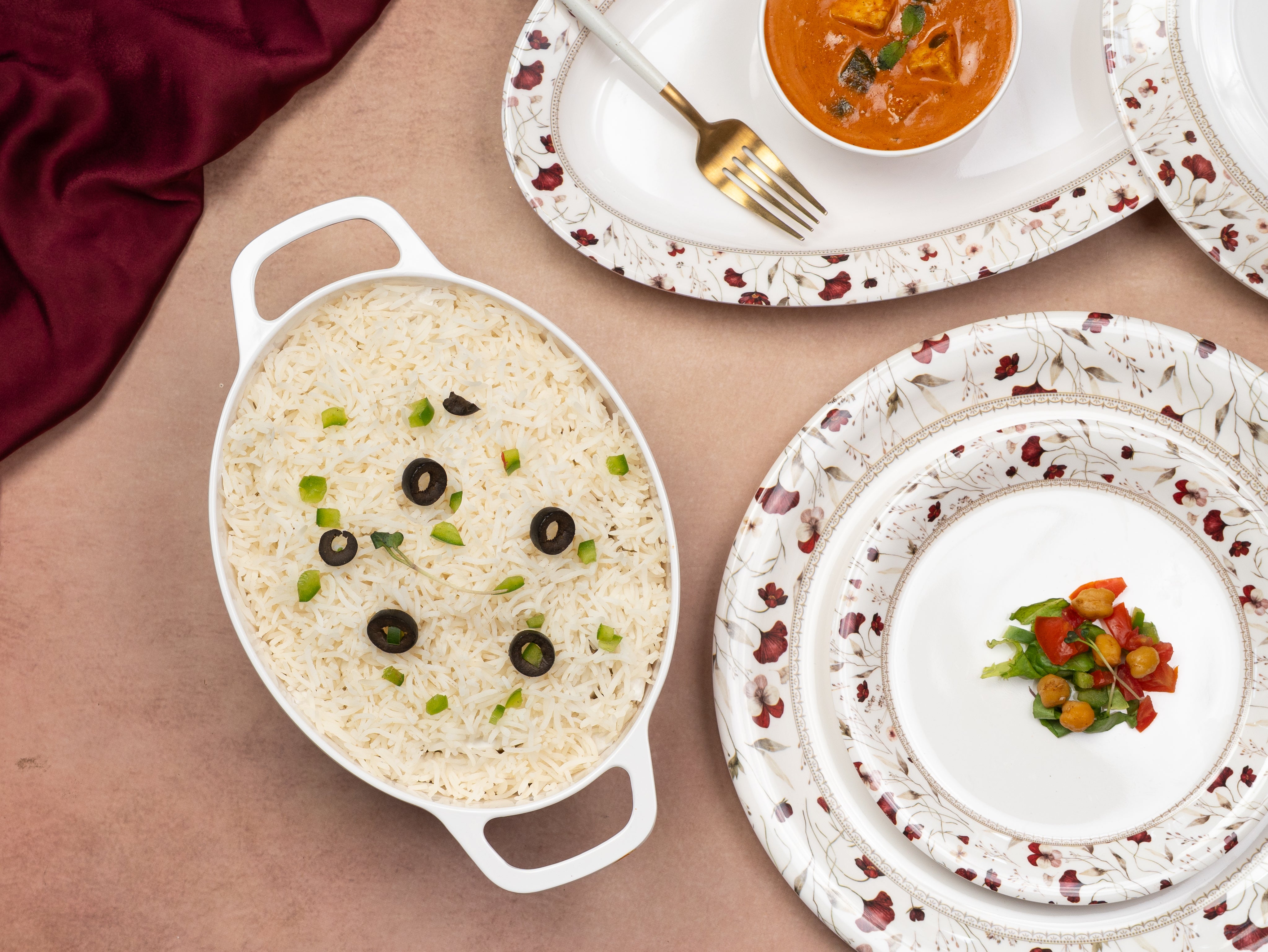 37 Piece Floral Classic Round Dinner Set