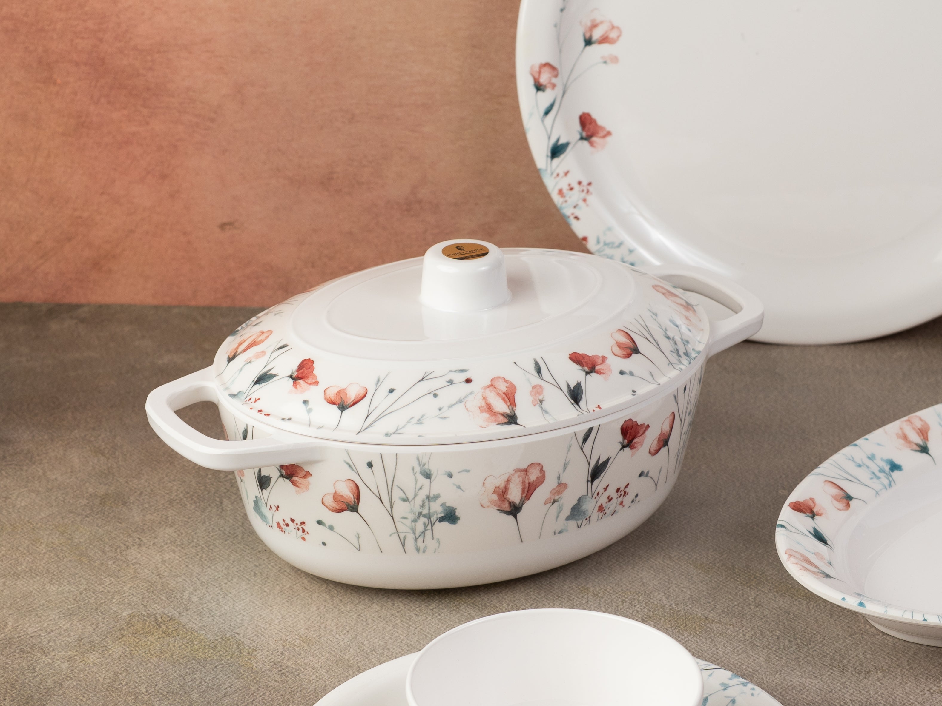 37 Piece Whisper Floral Classic Round Dinner Set