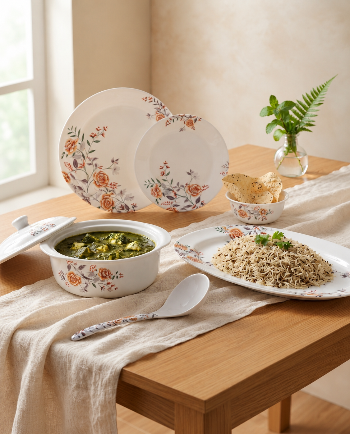 Claro Smart Series Round Dinner Set (32 Piece)