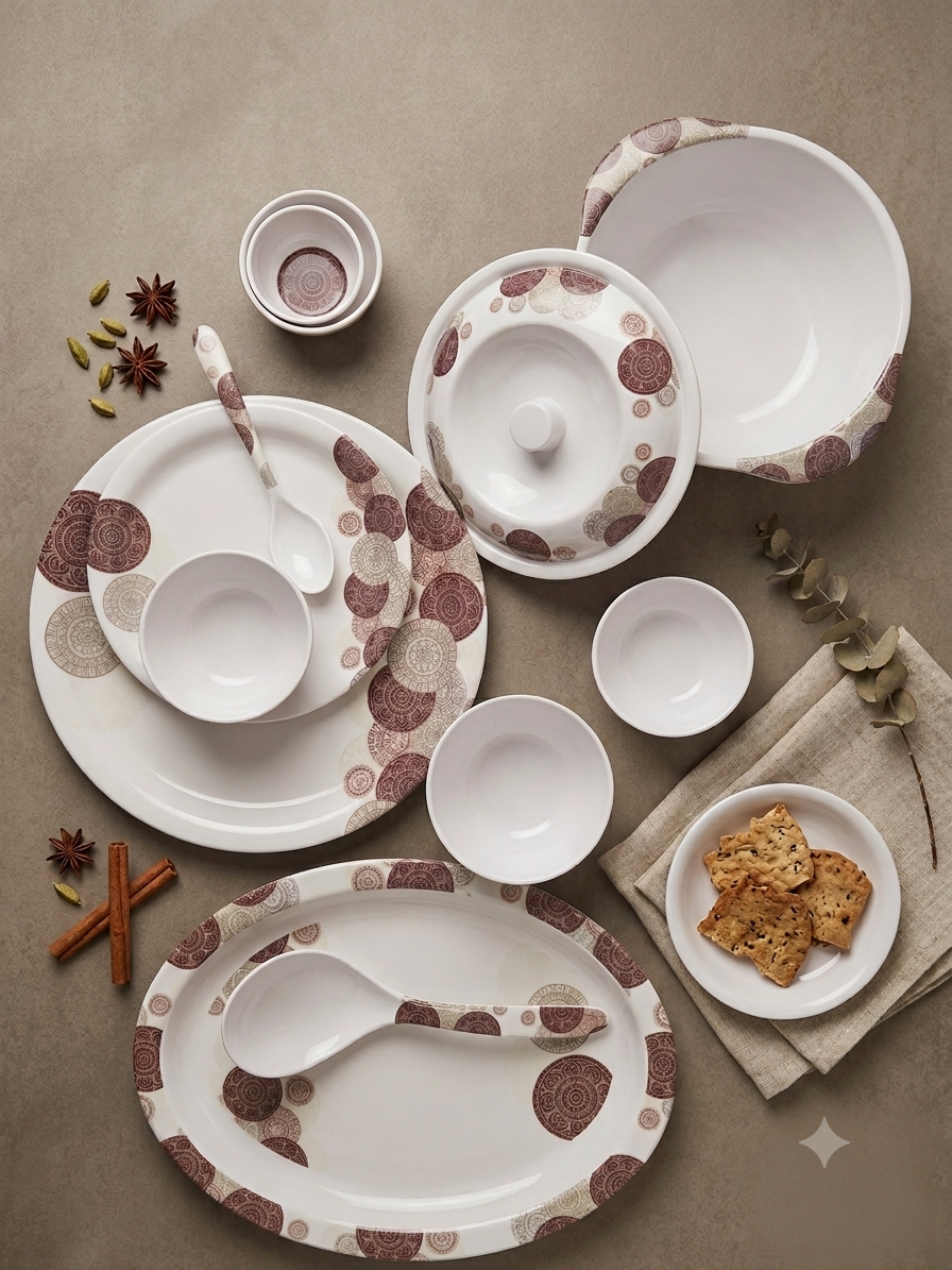 Orbit Round Aster Series Dinner Sets (33 Piece)