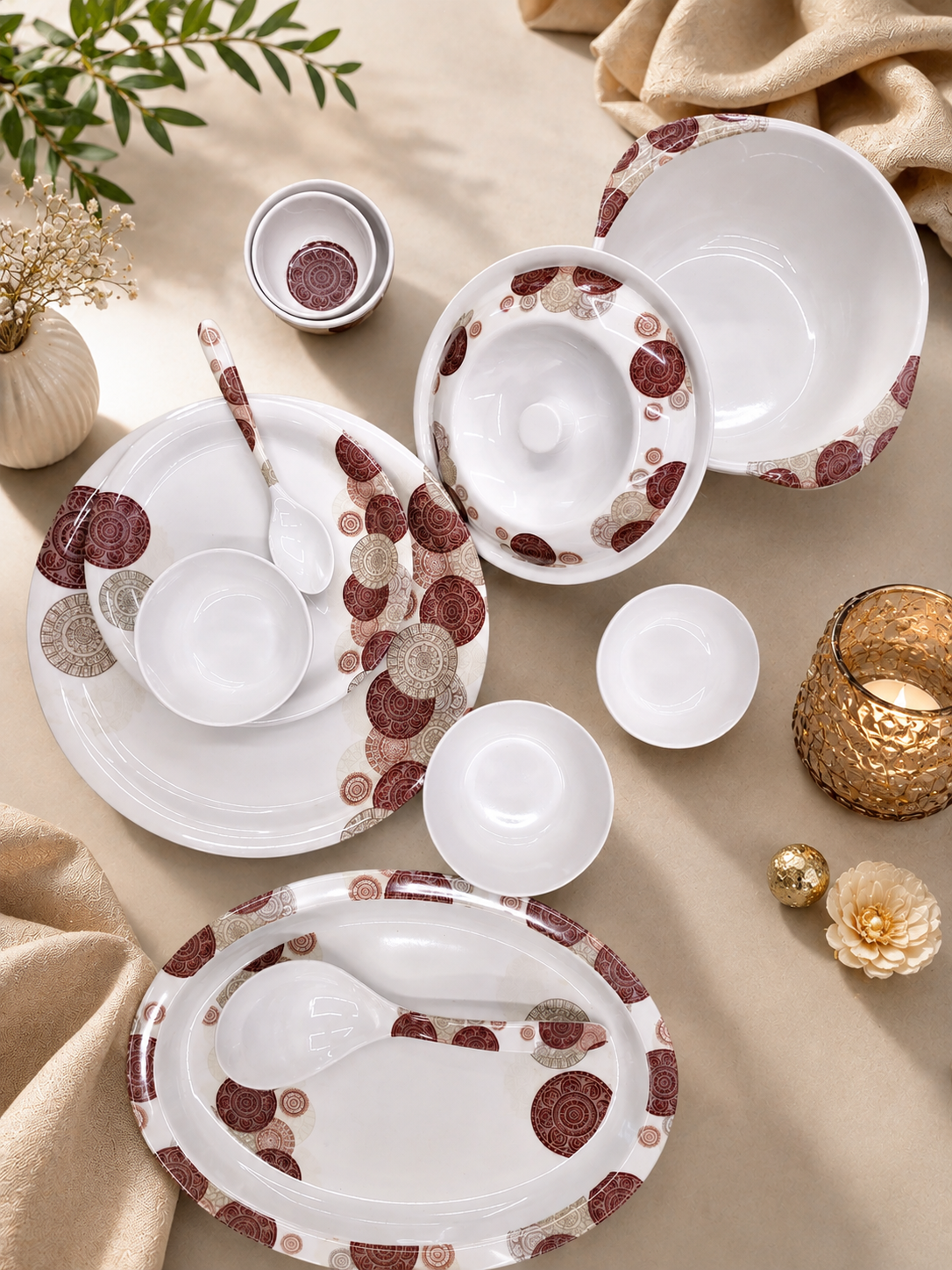 Orbit Round Aster Series Dinner Sets (33 Piece)