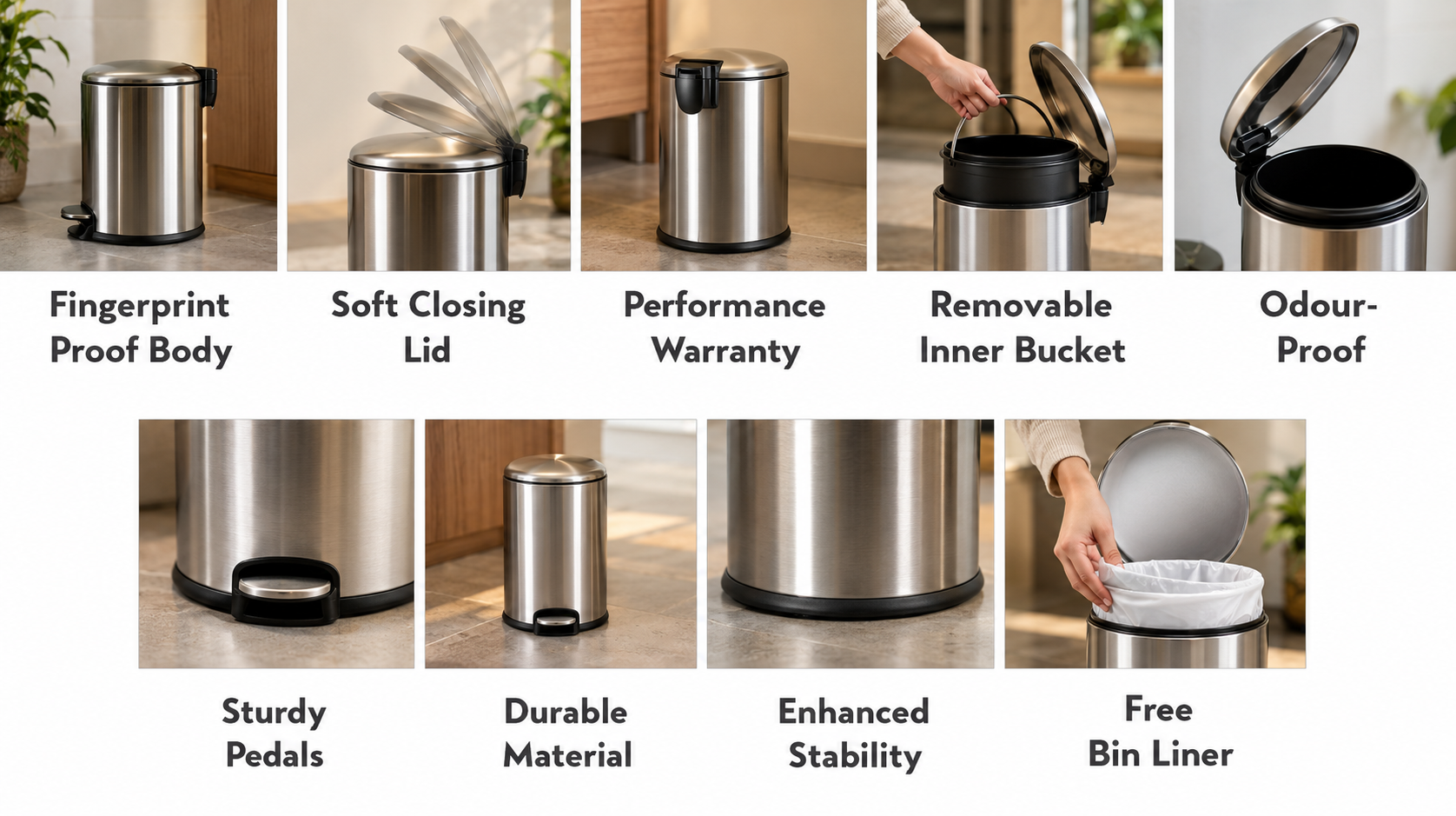 Florence Round Step Pedal Bin