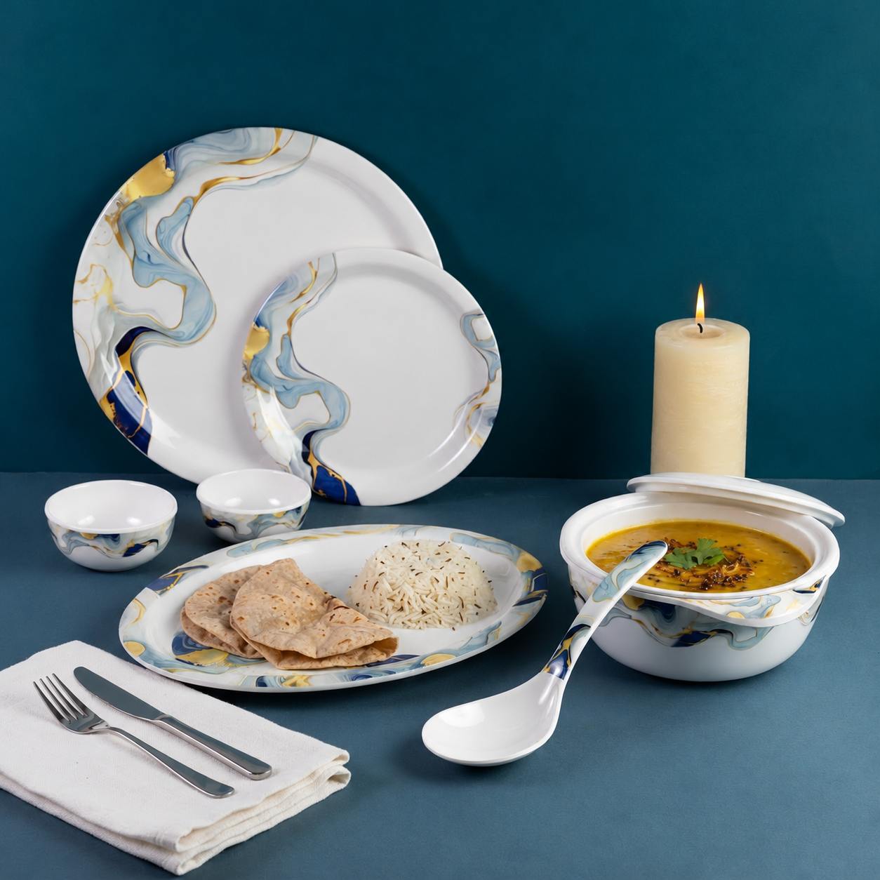 Oasis Round Series Dinner Sets (33 Piece)