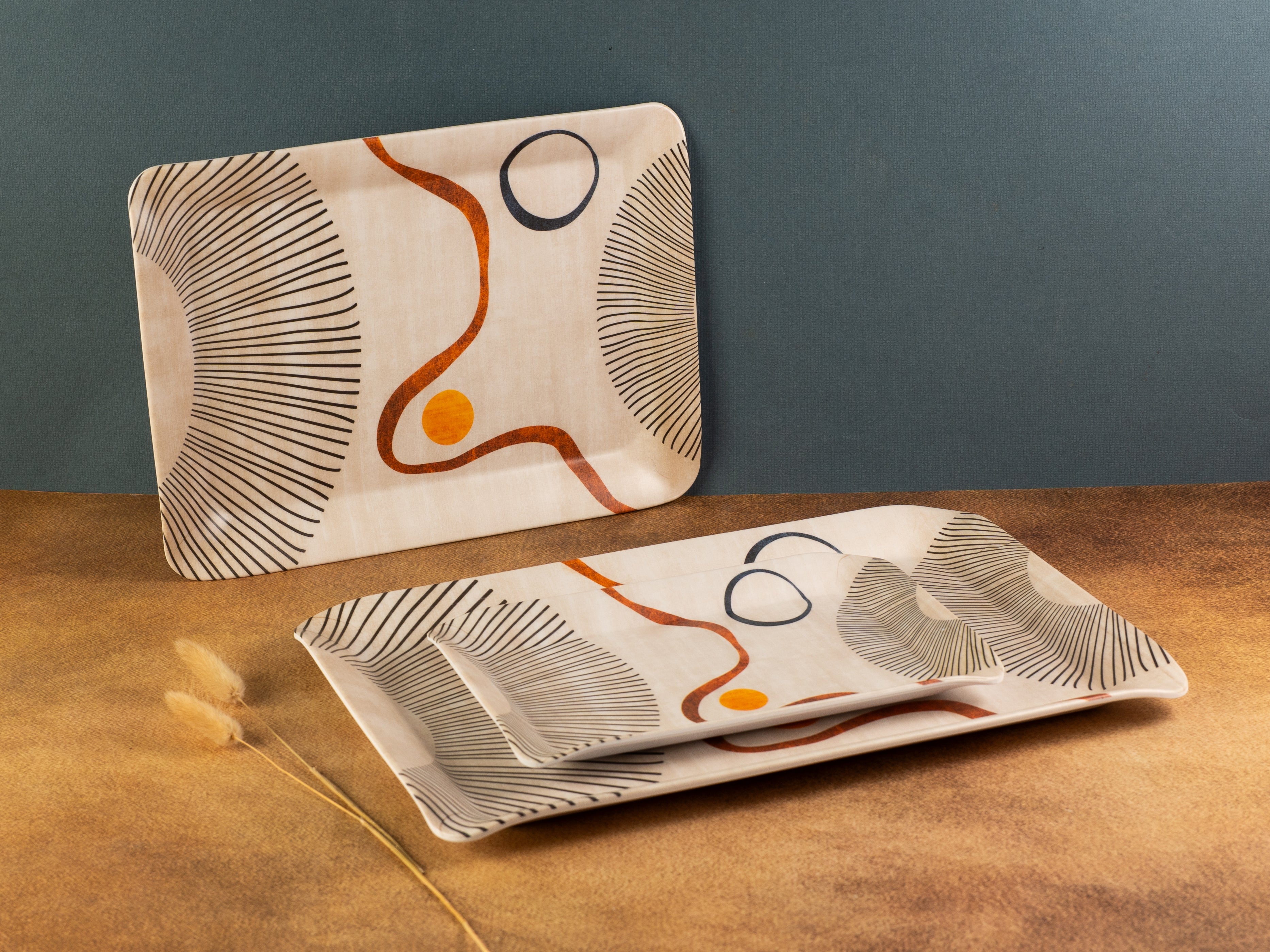 Tango Canvas Matte Melamine Tray (Set of 3)