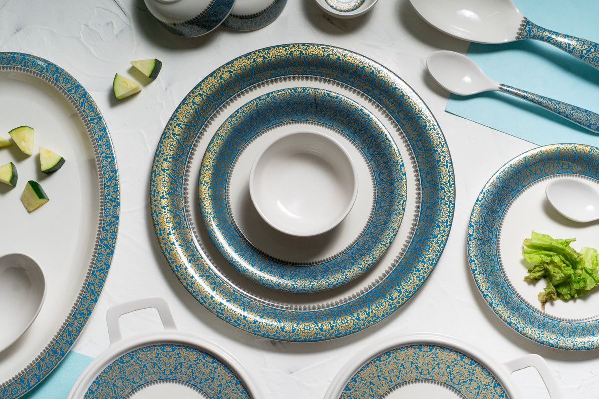 Falak Ethnic Series Round Dinner Set(33 Piece)