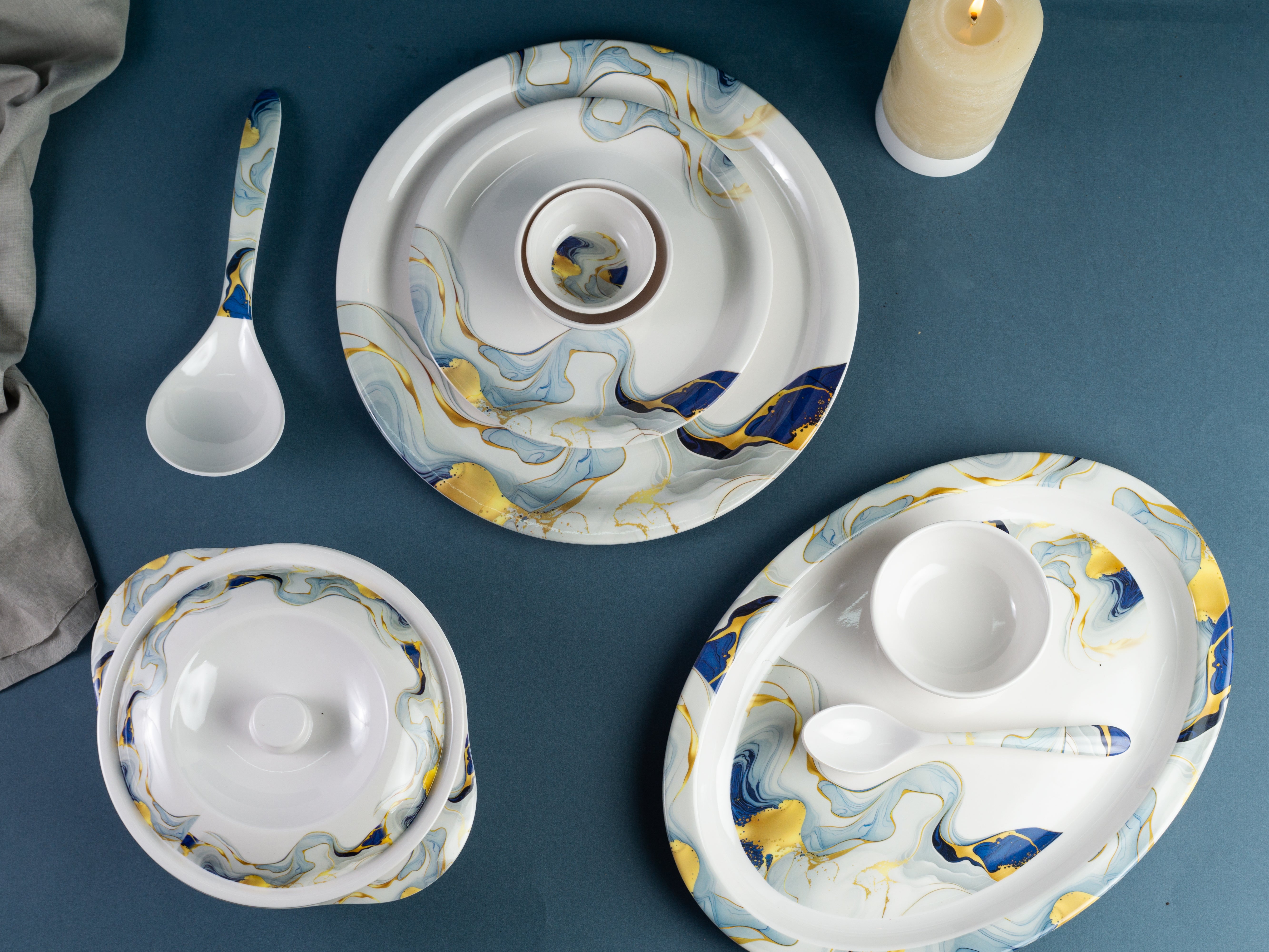Oasis Round Series Dinner Sets (33 Piece)