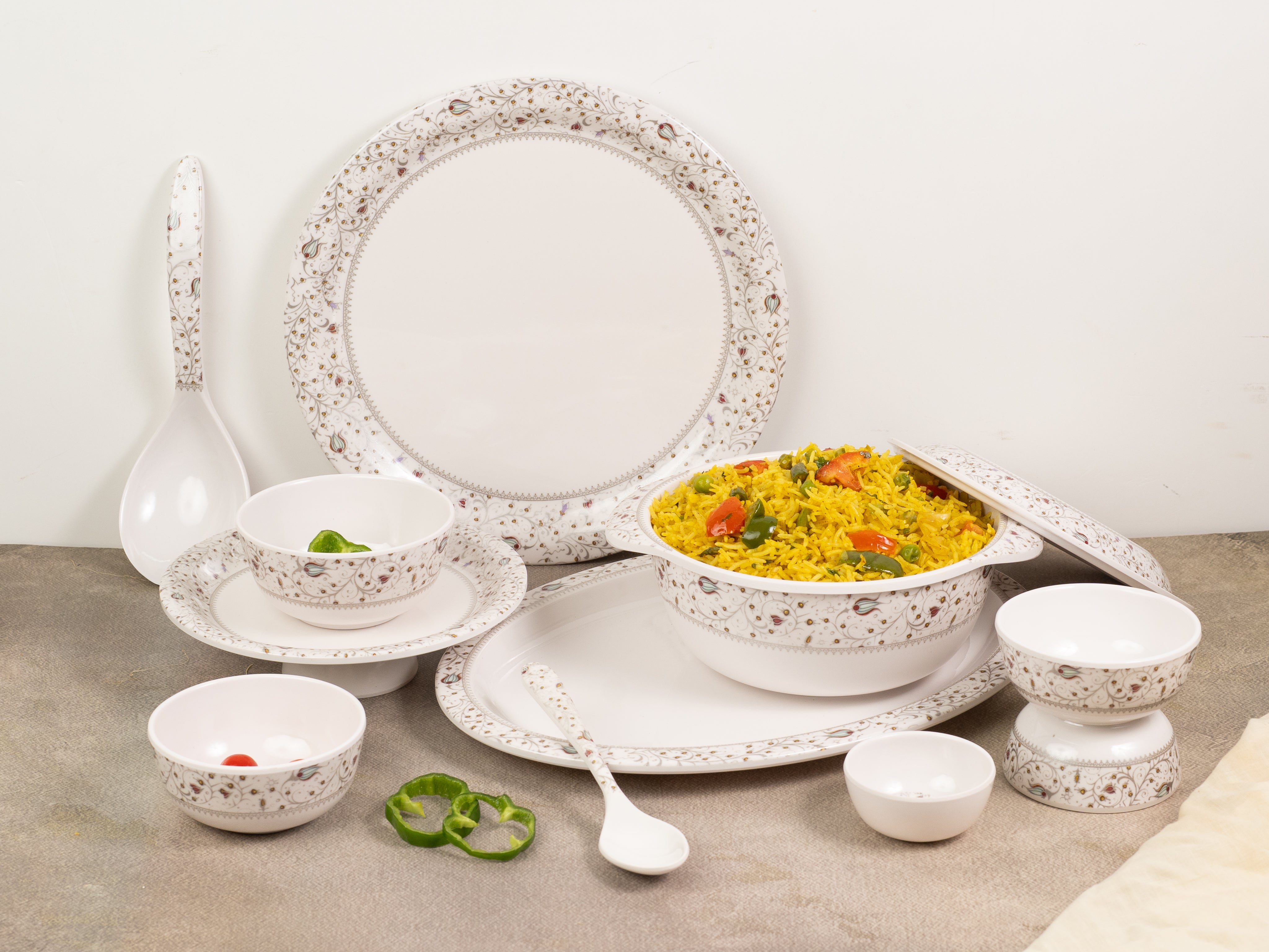 Harmound Round Series Dinner Set (33 Piece) – Tibros