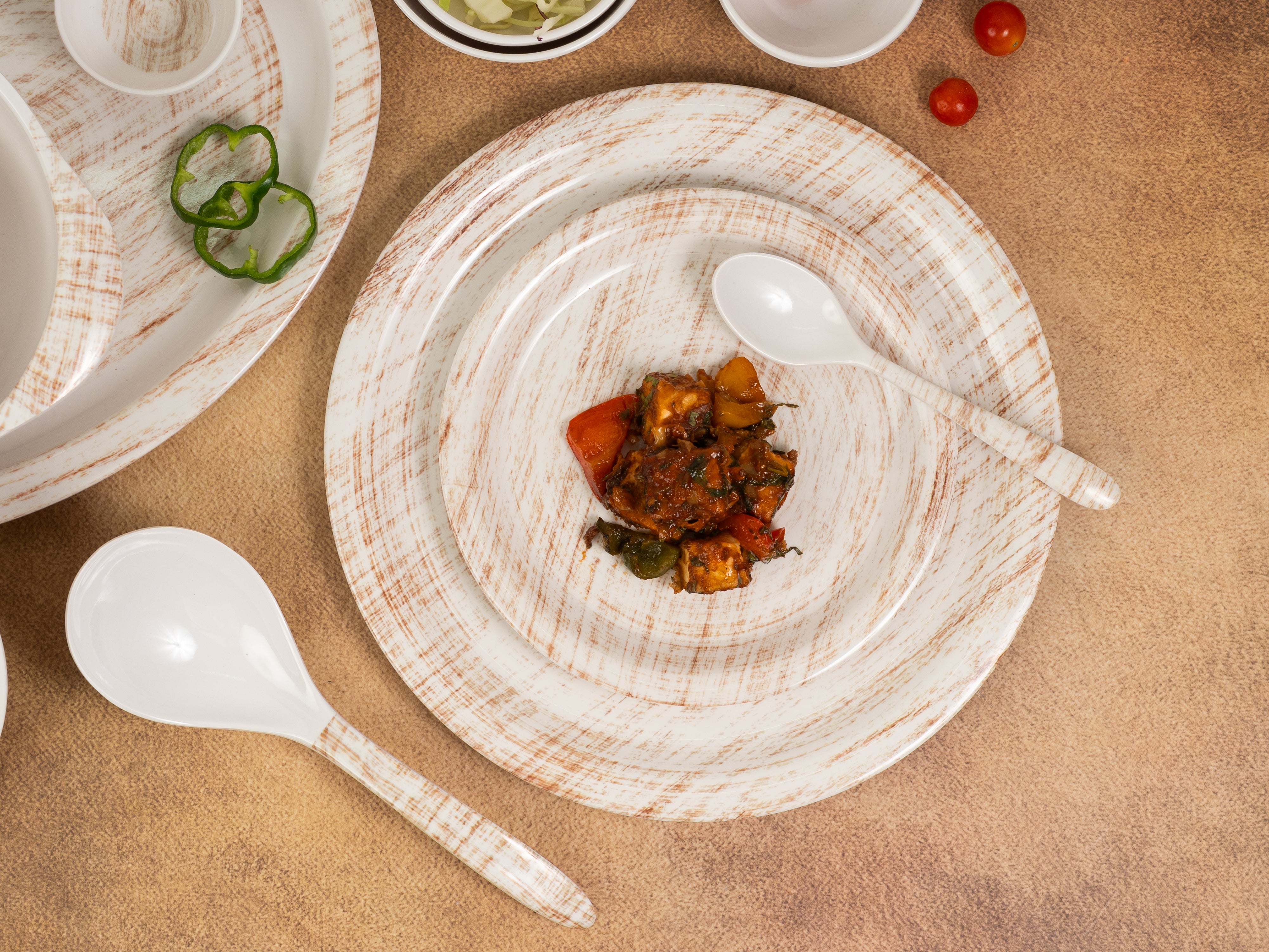 Aura Round Aster Series Dinner Sets (33 Piece)