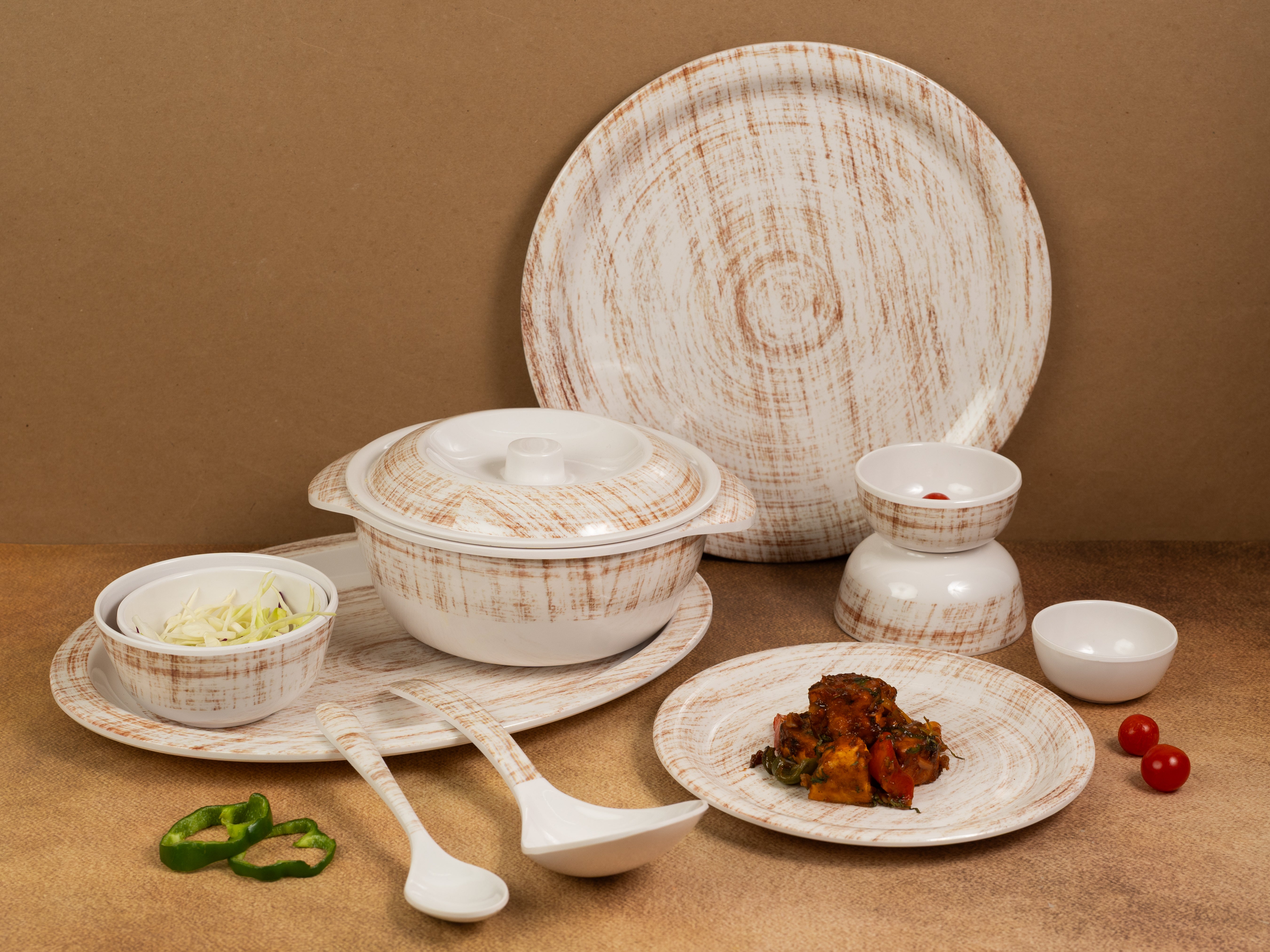 Aura Round Series Dinner Set (33 Piece) – Tibros