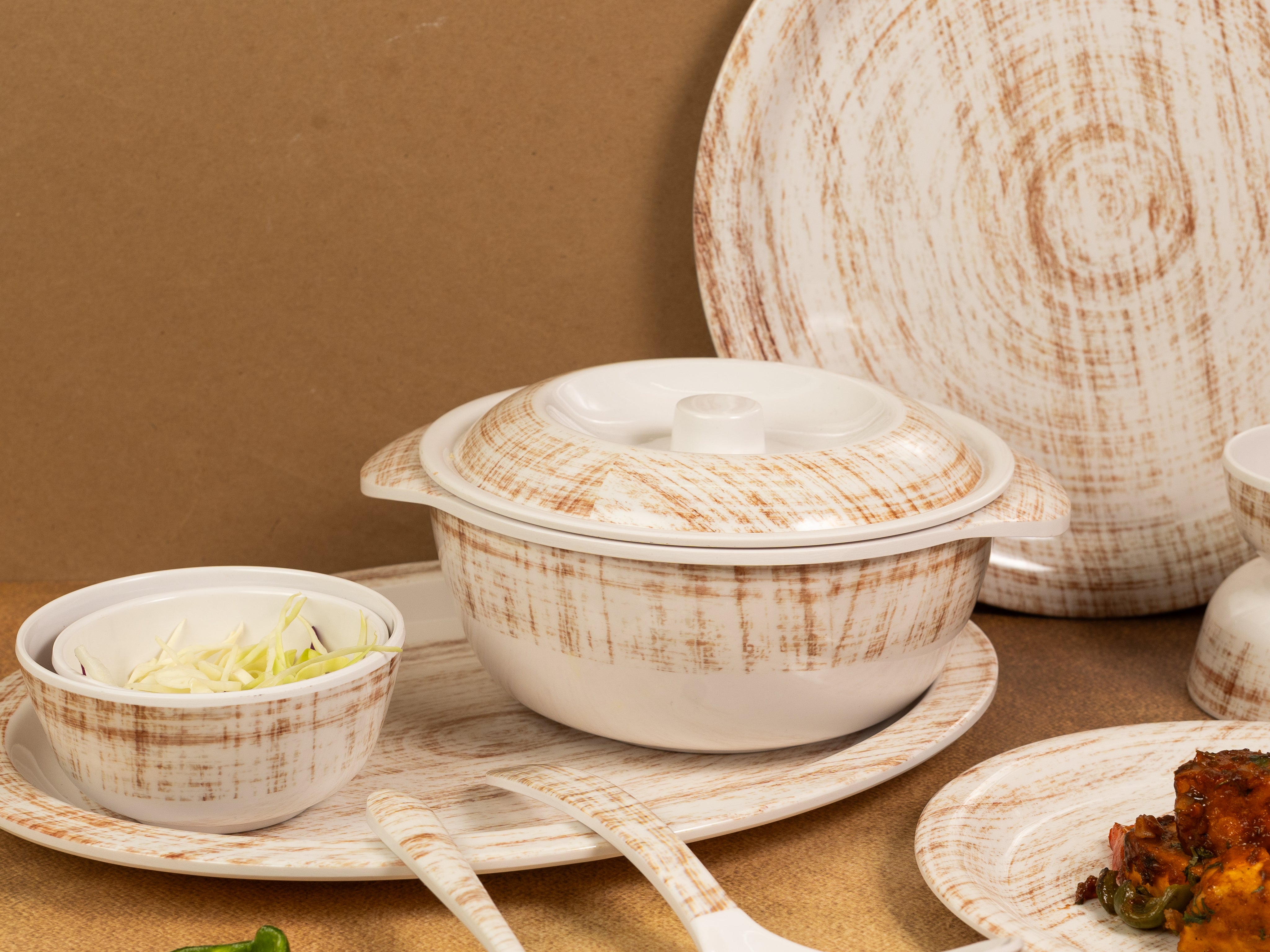 Aura Round Aster Series Dinner Sets (33 Piece)