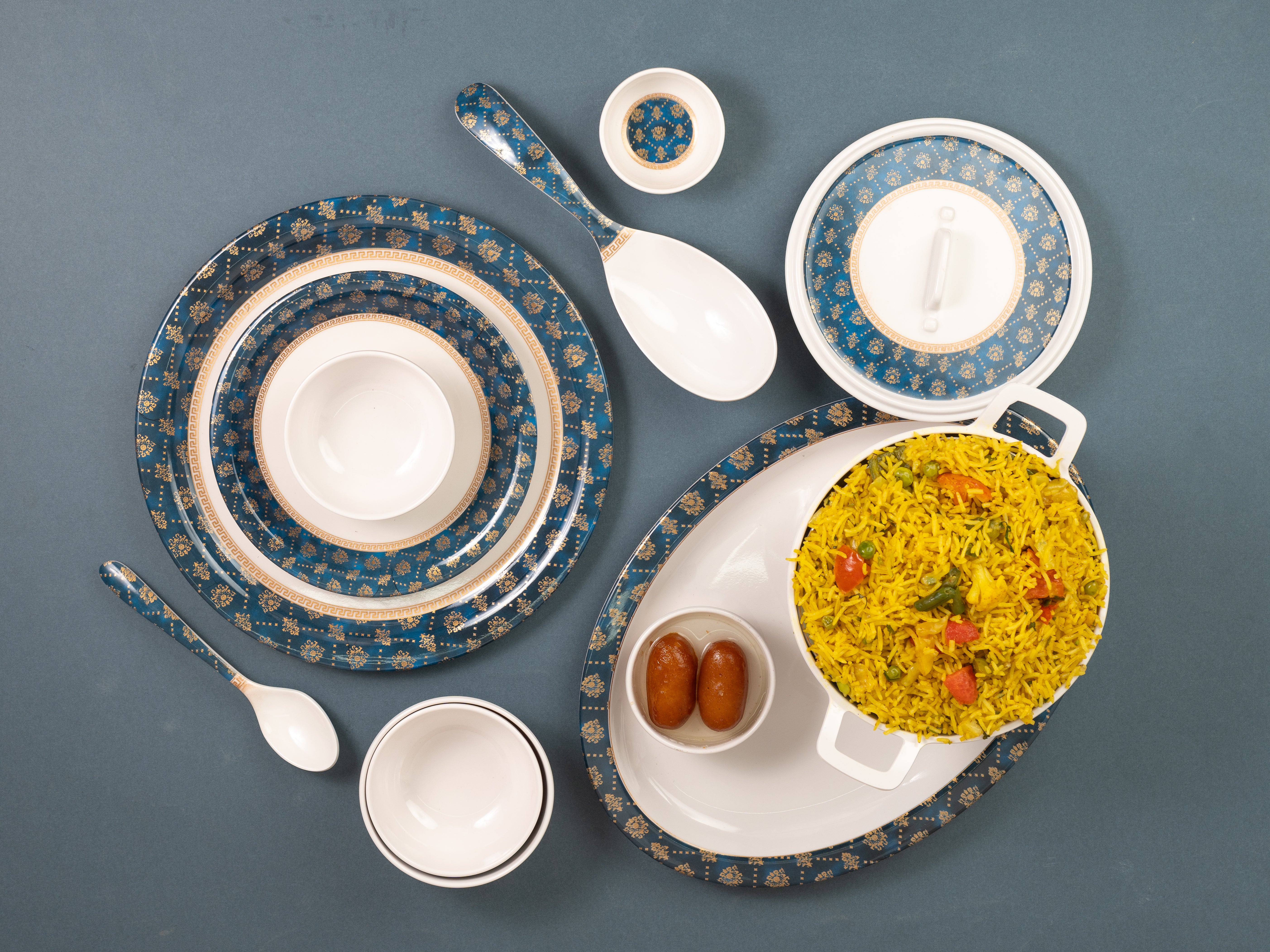 Kohinoor Ethnic Series Round Dinner Set(33 Piece)
