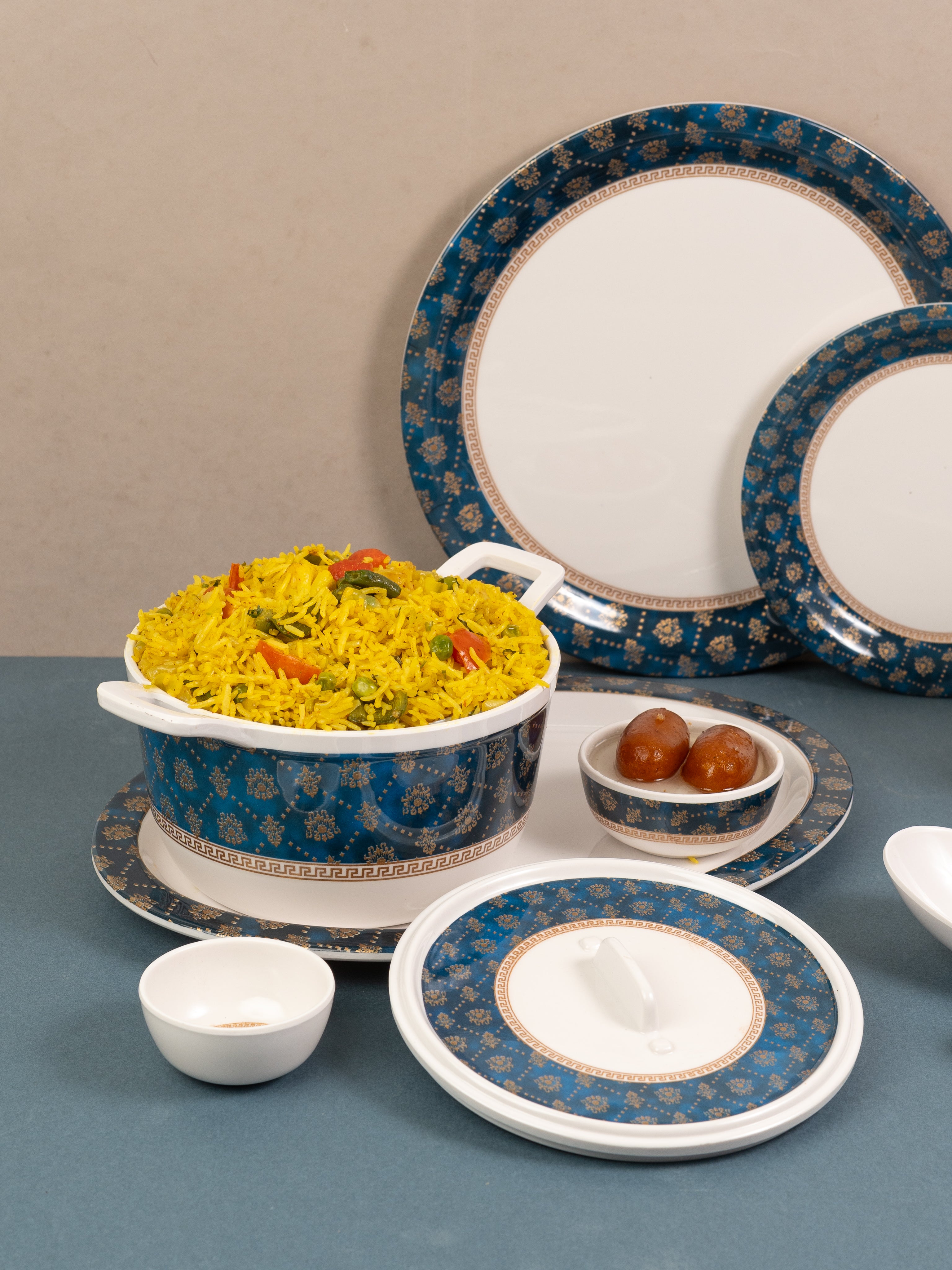 Kohinoor Ethnic Series Round Dinner Set(33 Piece)