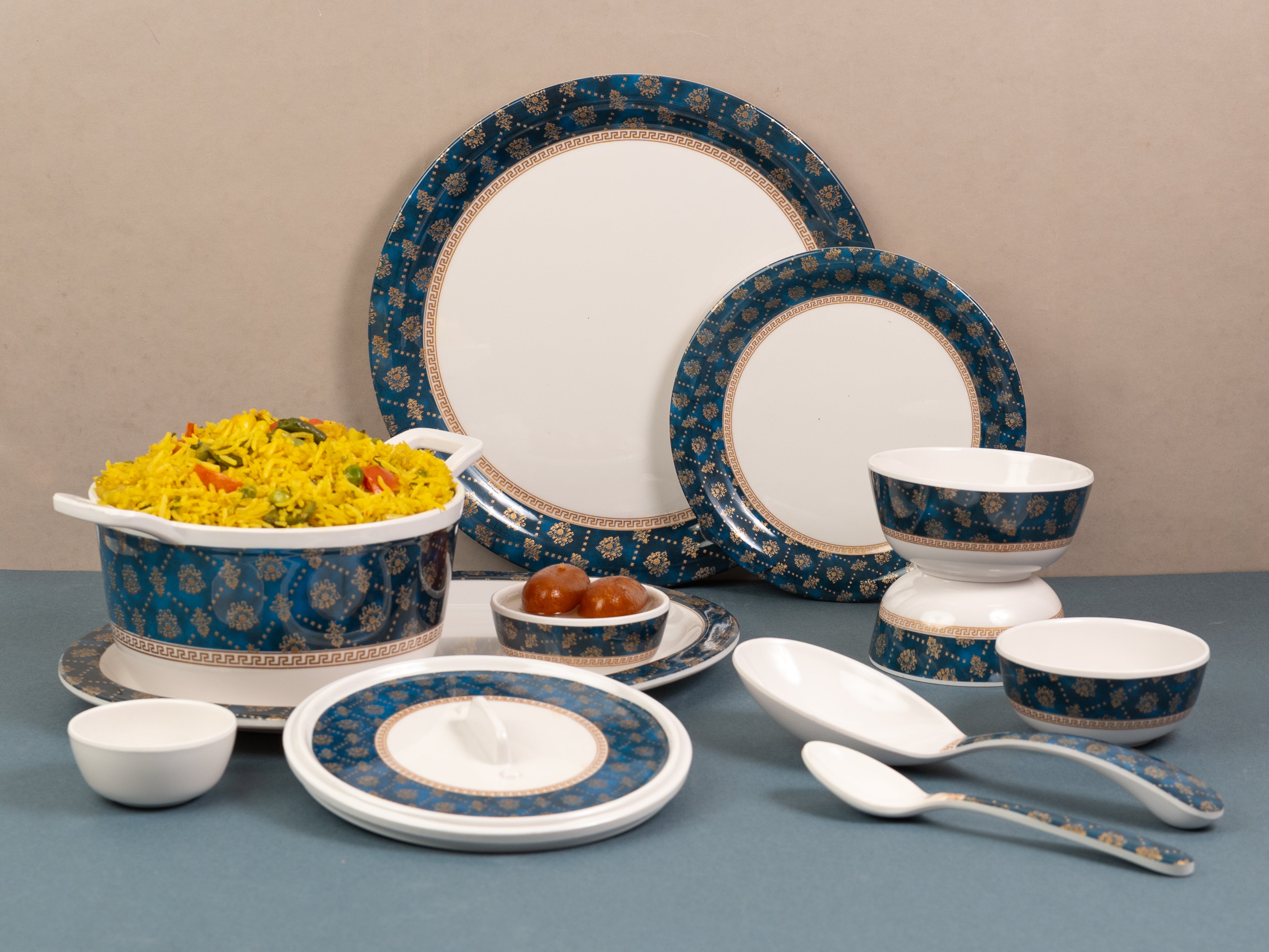 Kohinoor Ethnic Series Round Dinner Set(33 Piece)