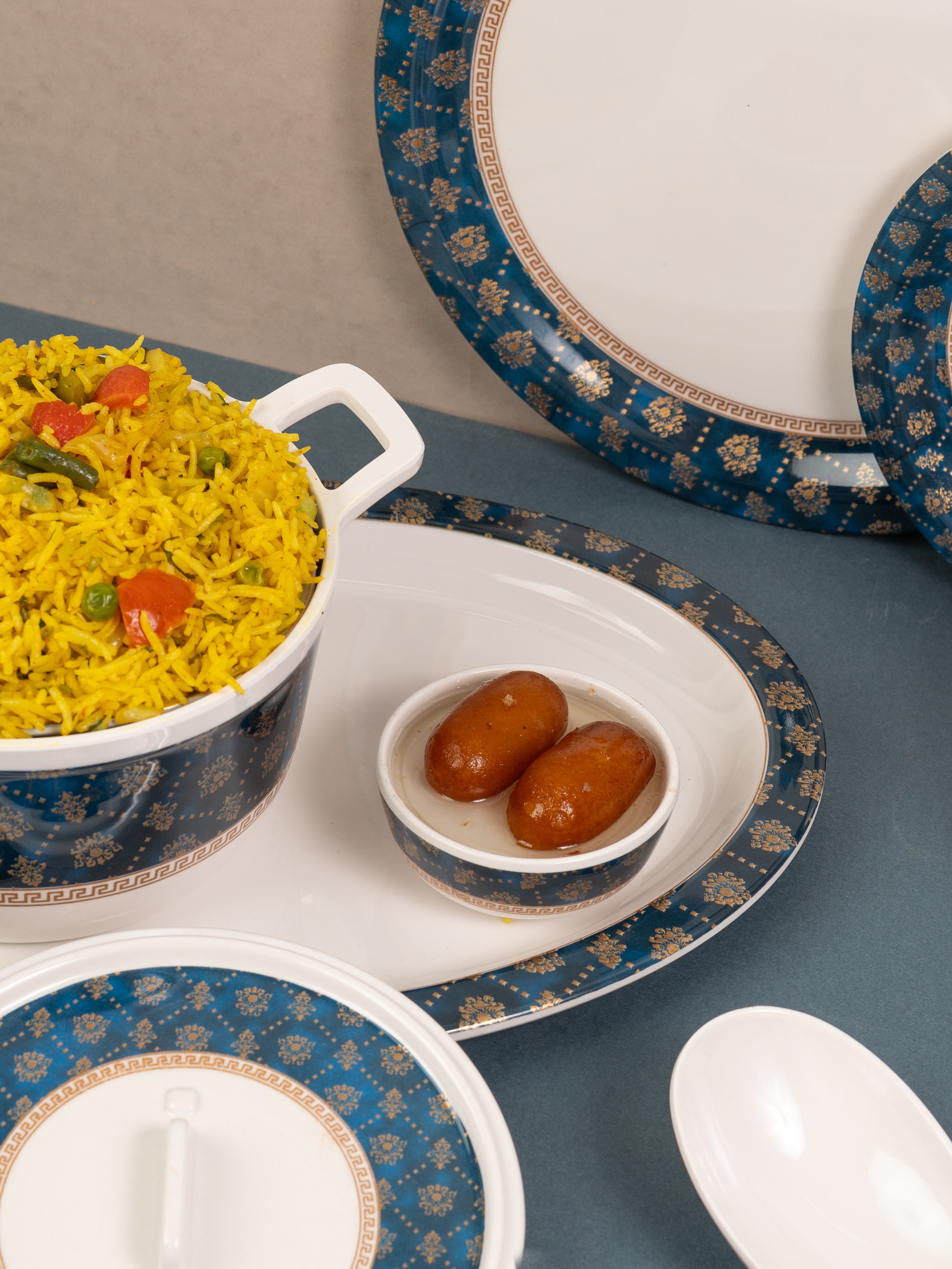 Kohinoor Ethnic Series Round Dinner Set(33 Piece)