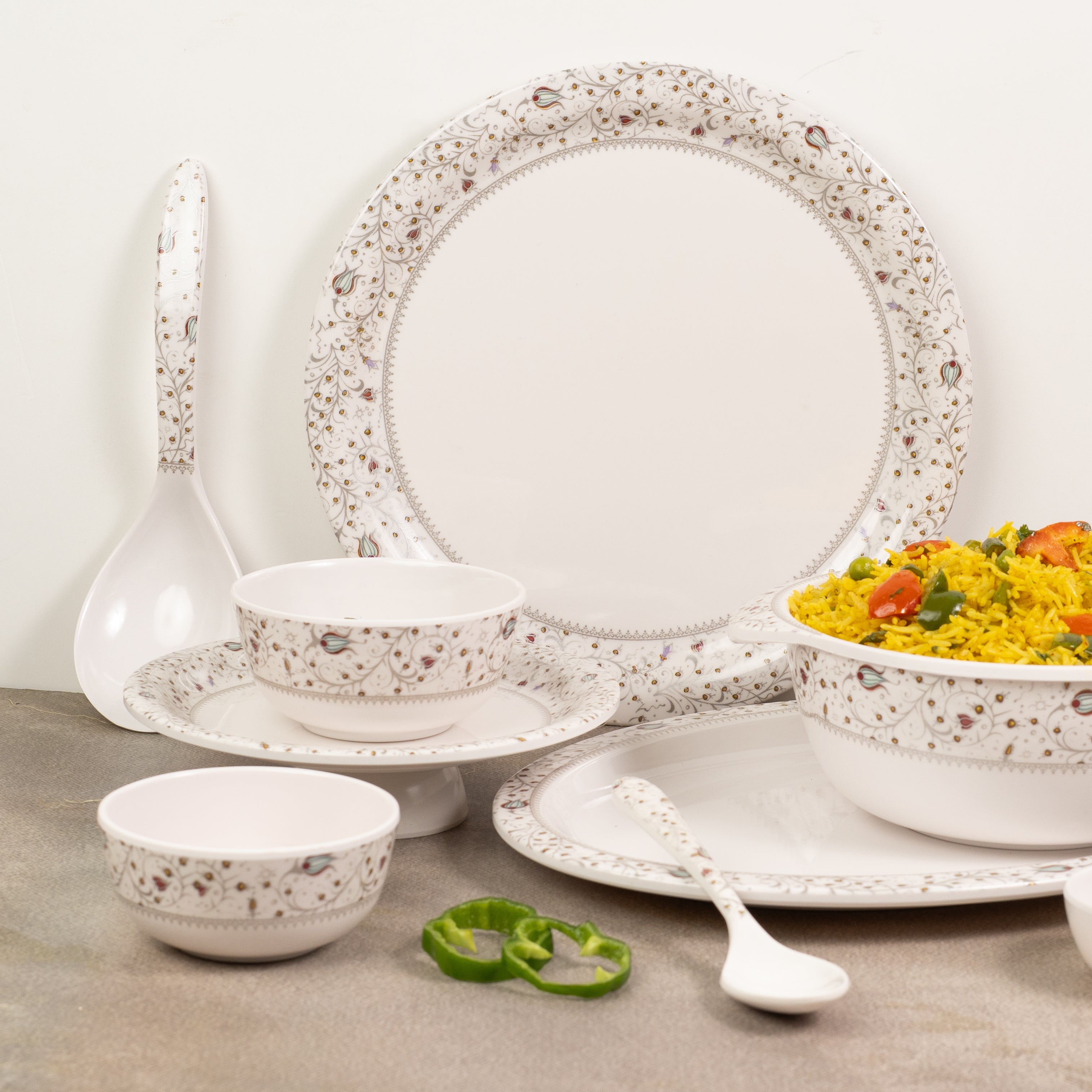 Harmound Round Series Dinner Set (33 Piece)