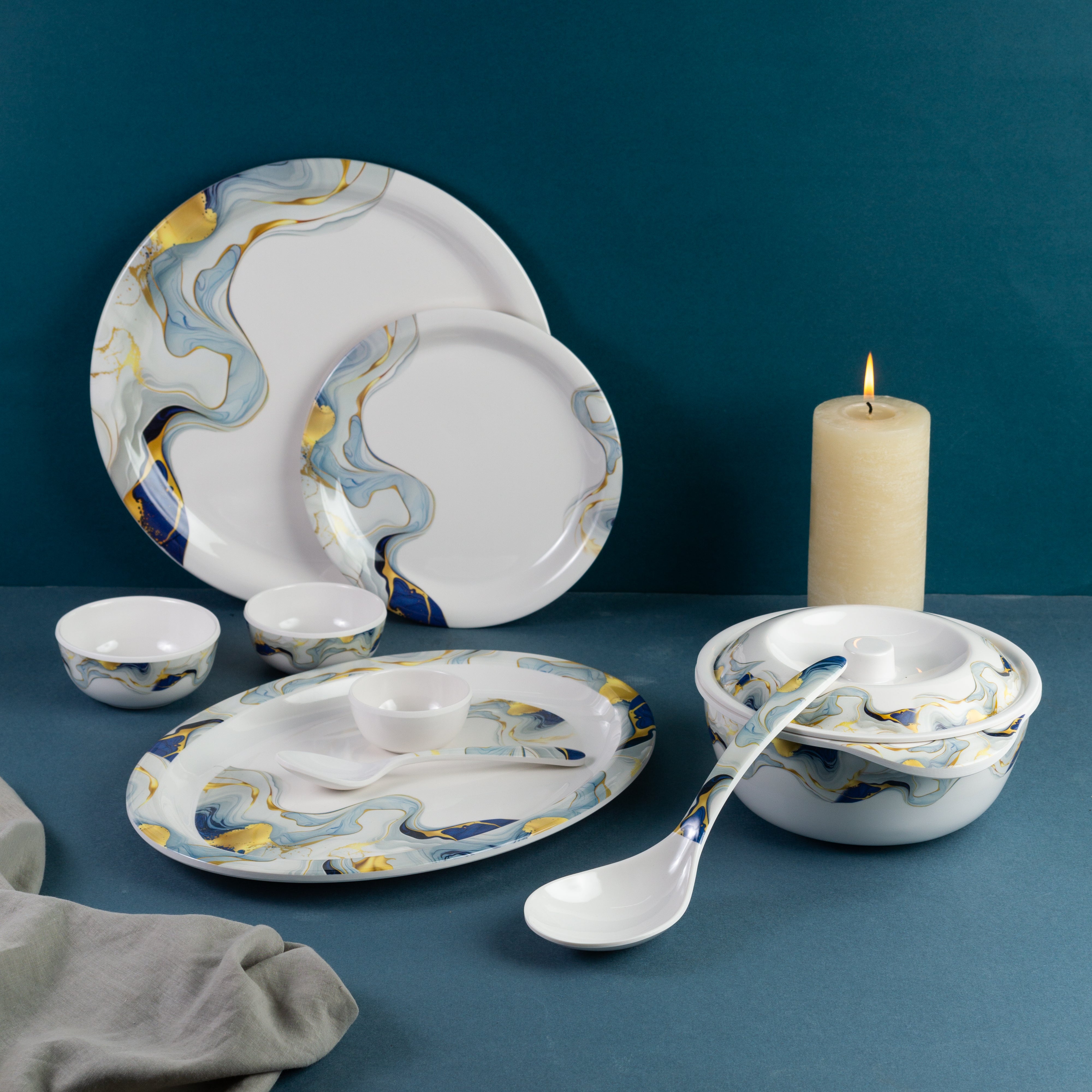 Oasis Round Series Dinner Sets (33 Piece) – Tibros