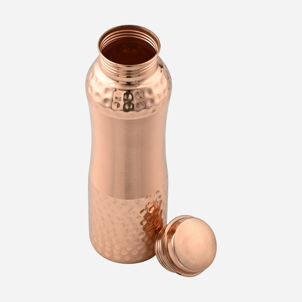 Curvy Hammered Copper Bottle (980ml)