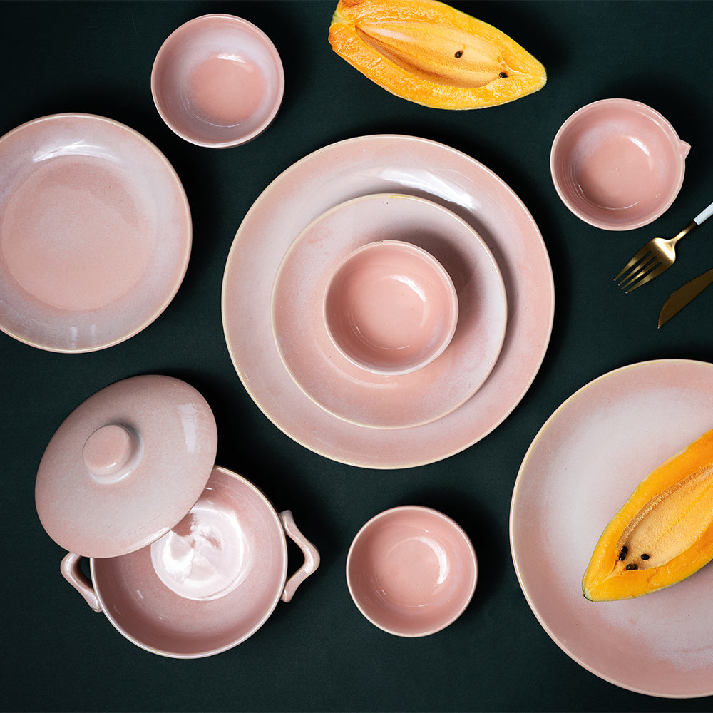 Blush Rose Ceramic Dinner Set(29 Piece)