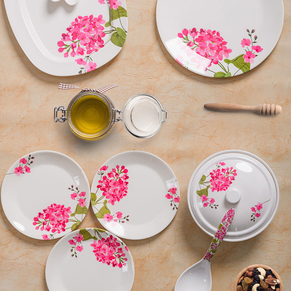 Pink Blossom Round Dinner Set(32 Piece) – Tibros